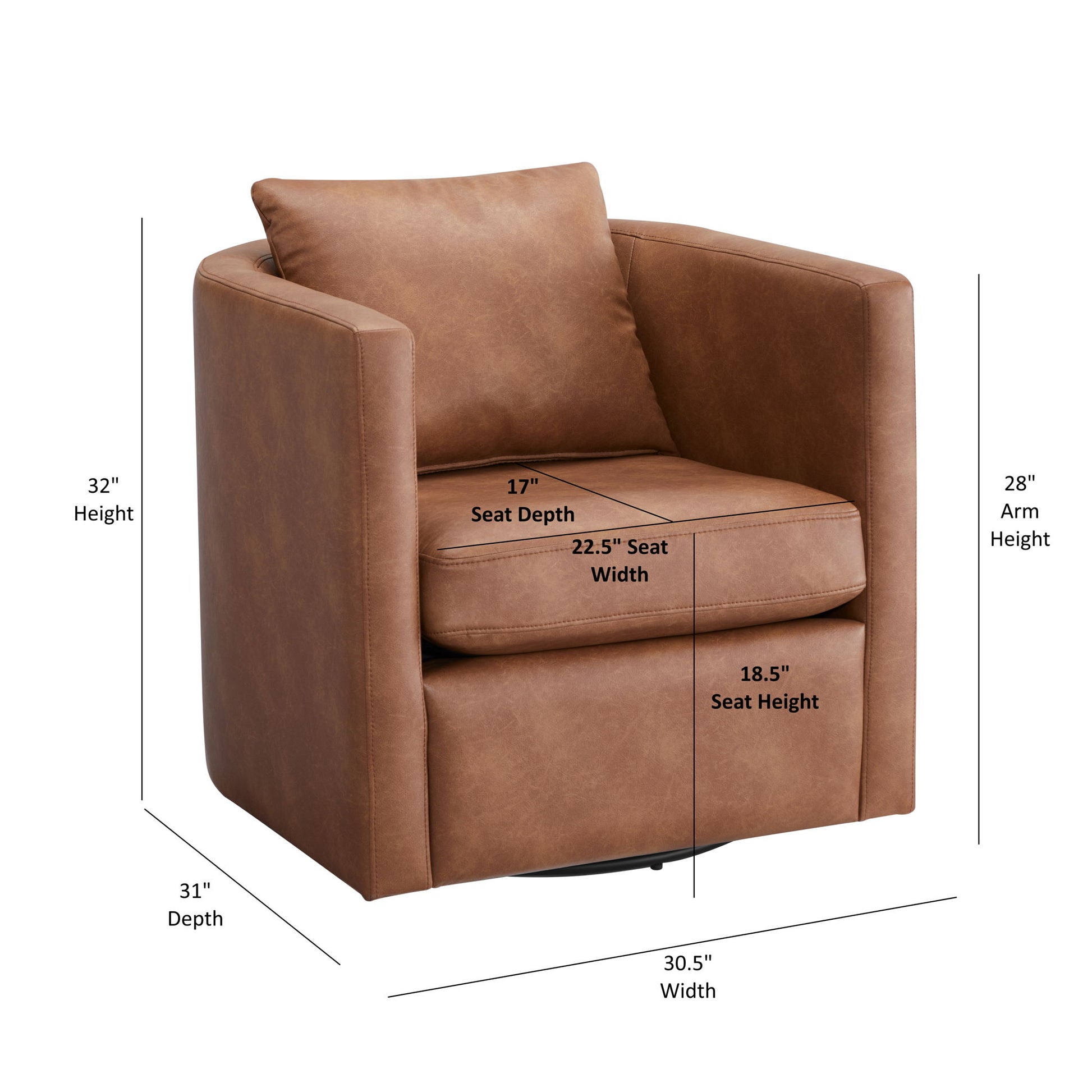 Sutton - Swivel Barrel Chair - Best Buy Furniture