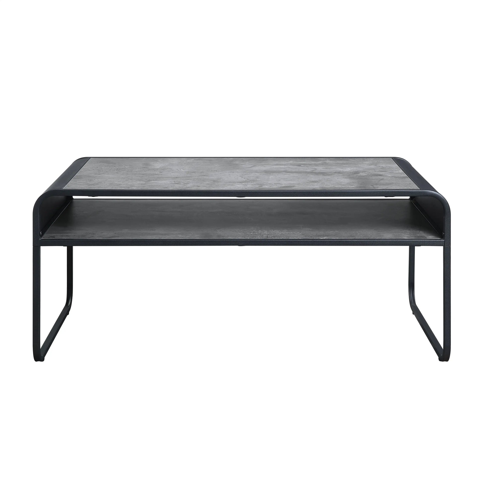 Raziela - Concrete Coffee Table - Black / Gray - Best Buy Furniture