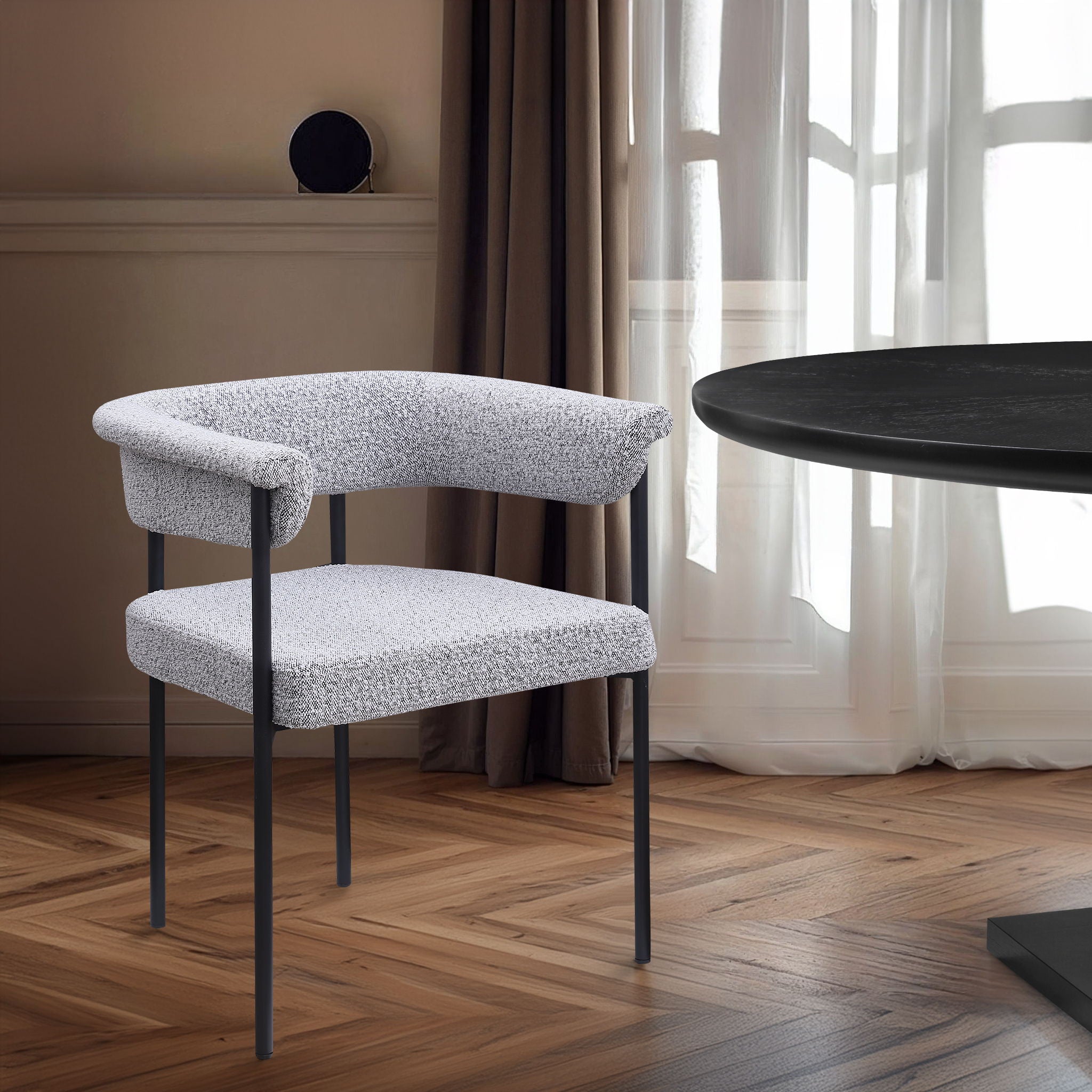 Malin - Boucle Dining Chair (Set of 2) - Best Buy Furniture