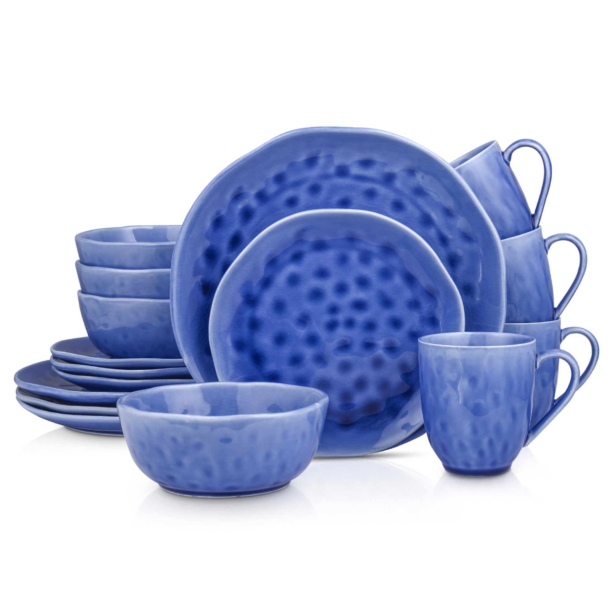 Constance Porcelain Dinnerware Set - Blue
