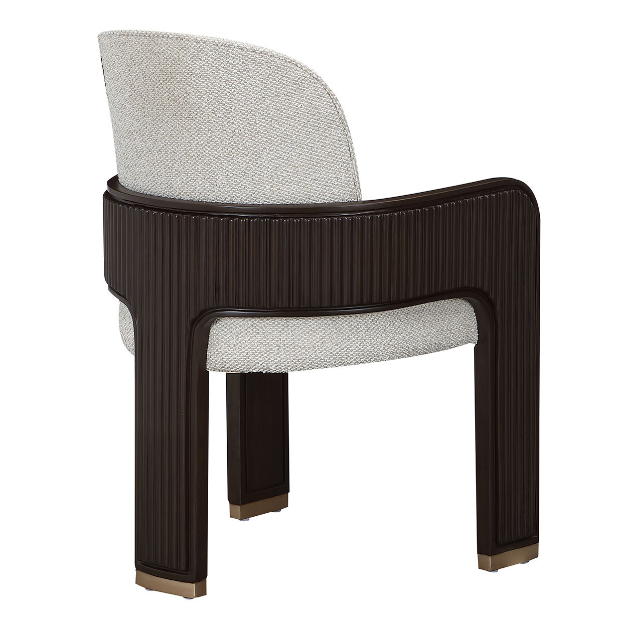 West Kensington - Dining Arm Chair - Buff / Medium Espresso