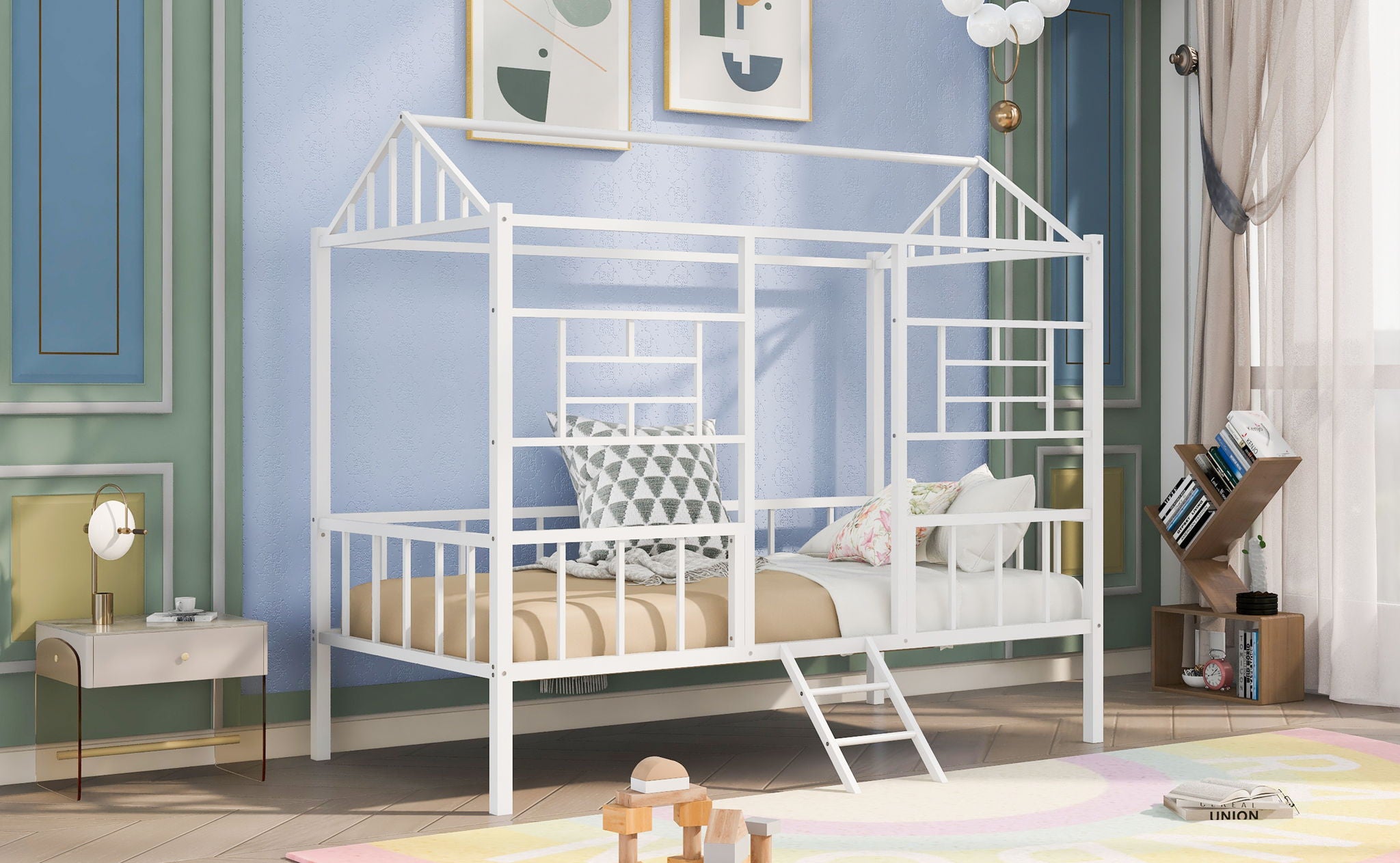House Bed Frame With Slatted Support, No Box Spring Needed