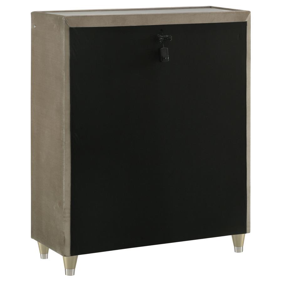 Lorient - 5-Drawer LED Chest Of Drawers - Ivory And Camel