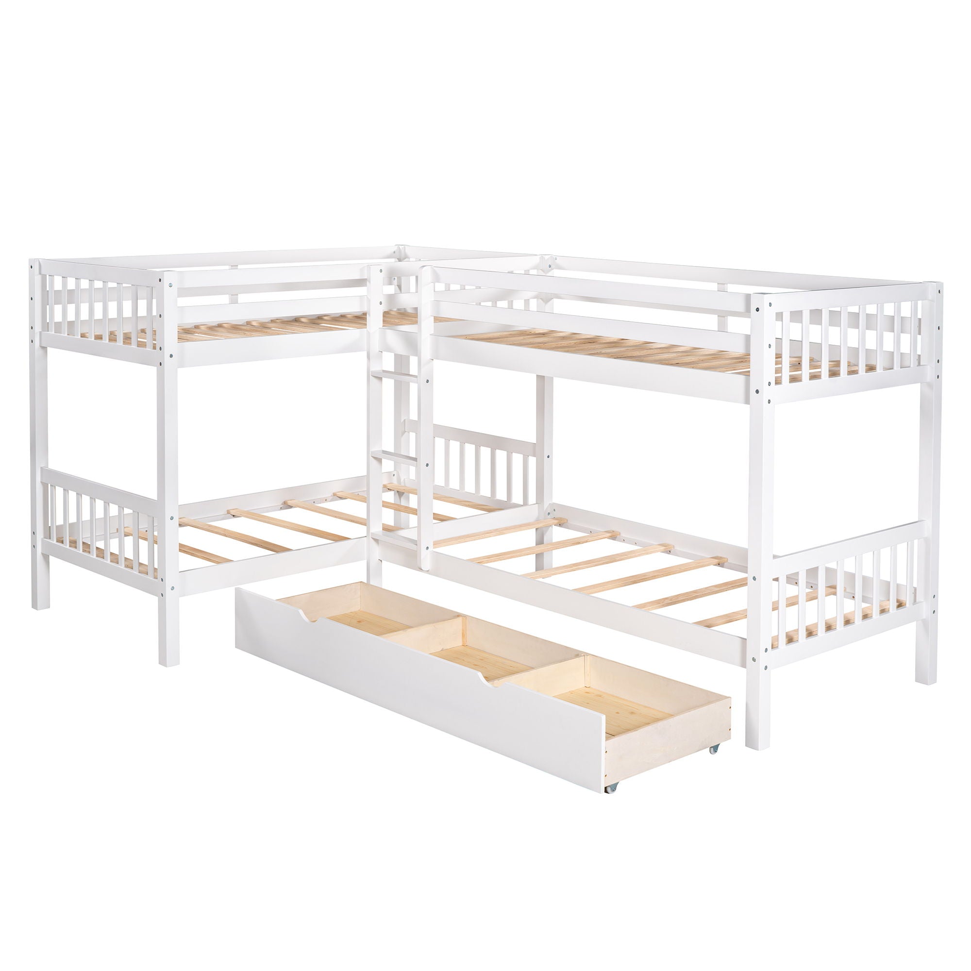 L Shaped Bunk Bed With Drawers