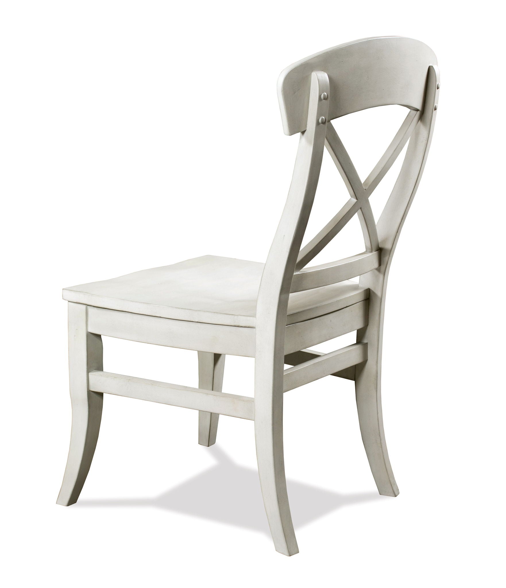Harola - Cross-Back Dining Side Chairs In (Set of 2) - Smoky White - Best Buy Furniture
