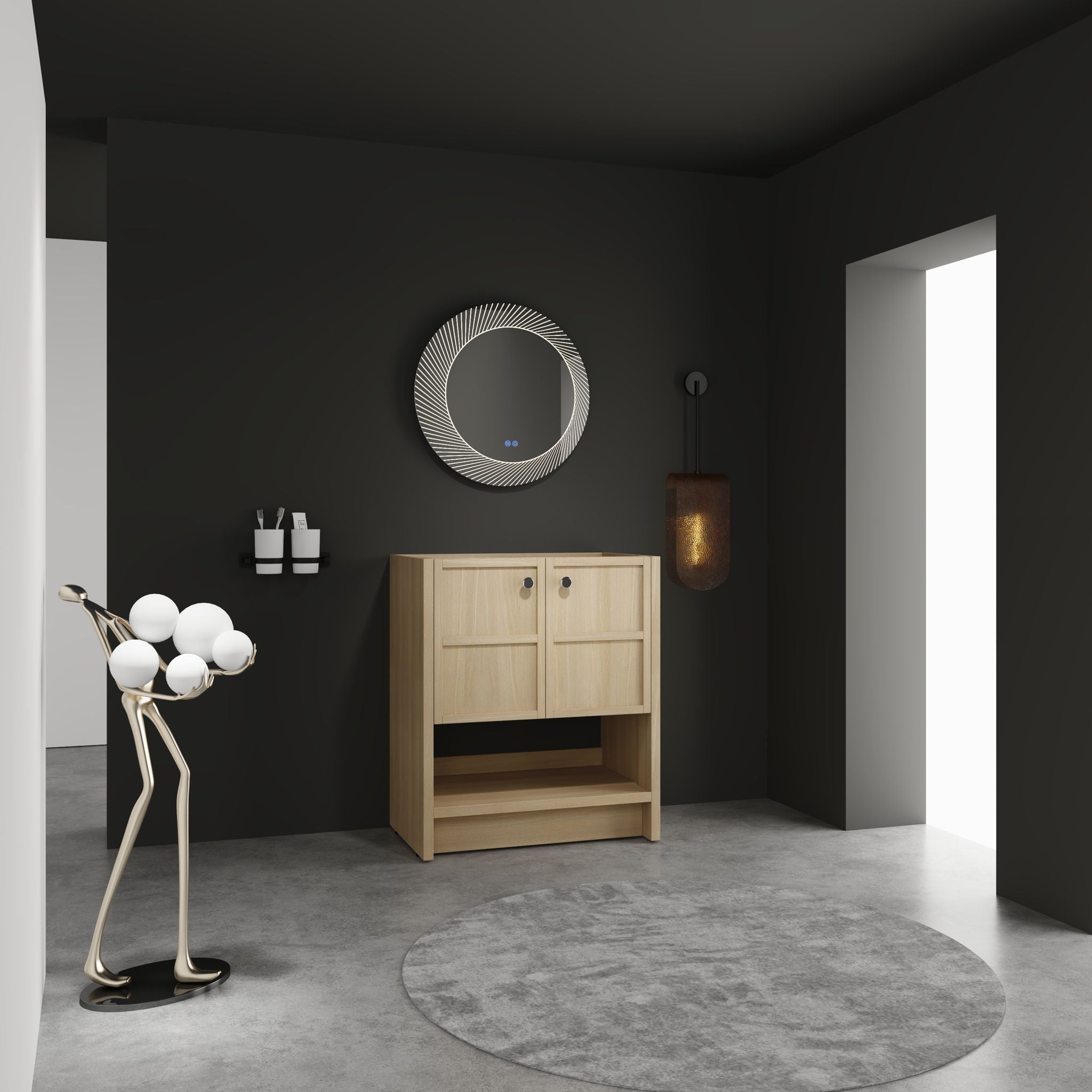 Modern Freestanding Bathroom Vanity With 2 Soft Closing Doors
