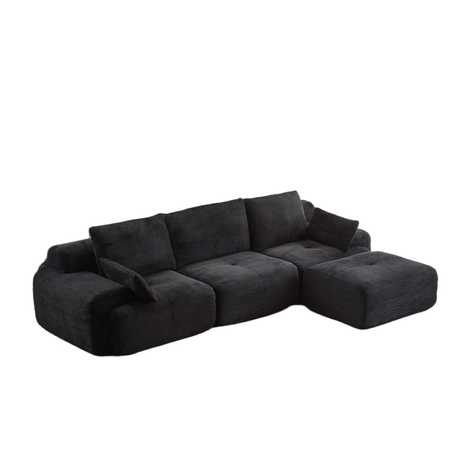 Compressed Sofa, Large Sectional Couches For Living Room - Black
