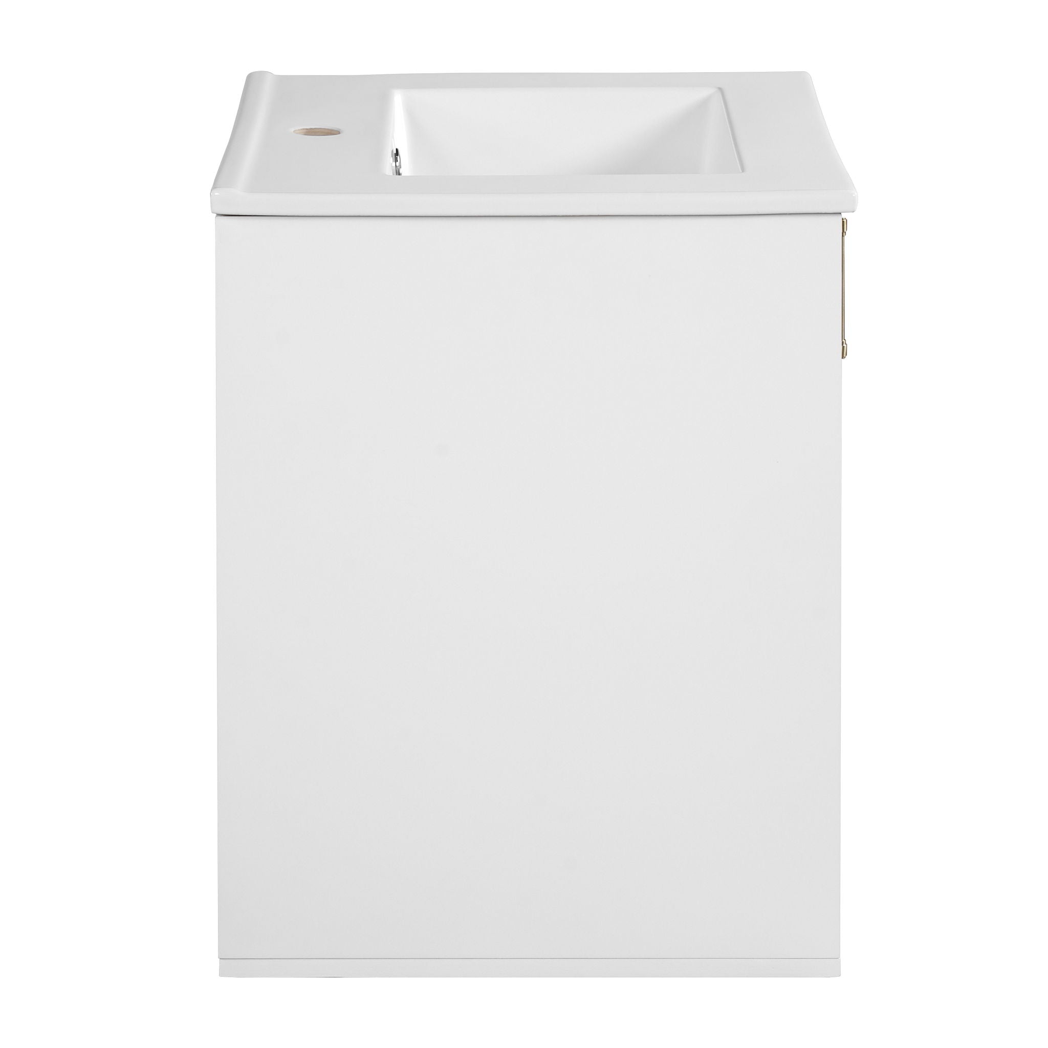 Wall Mounted Bathroom Cabinet With Side Shelf Combo, Vanity With Sink - White