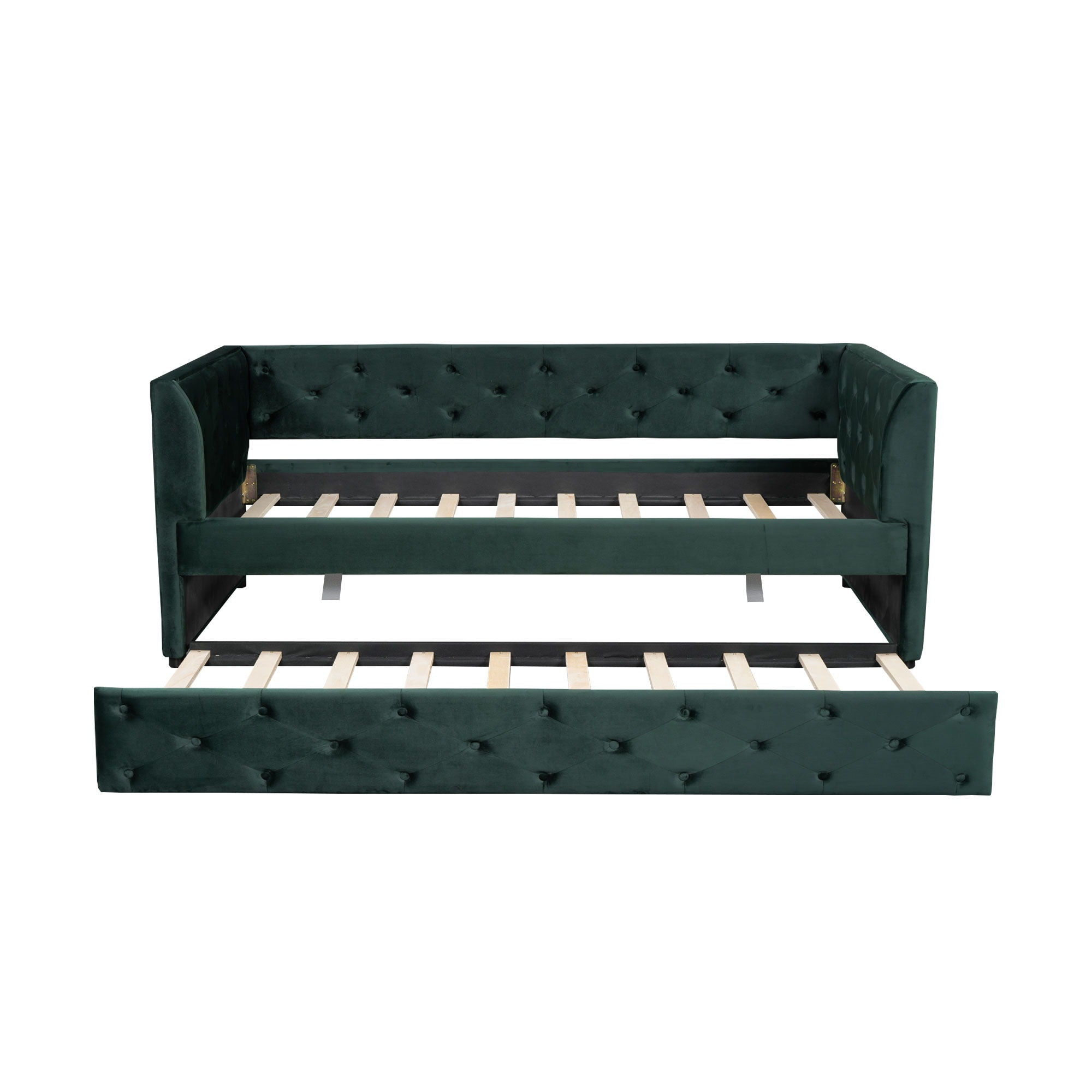 Upholstered Tufted Daybed With Trundle