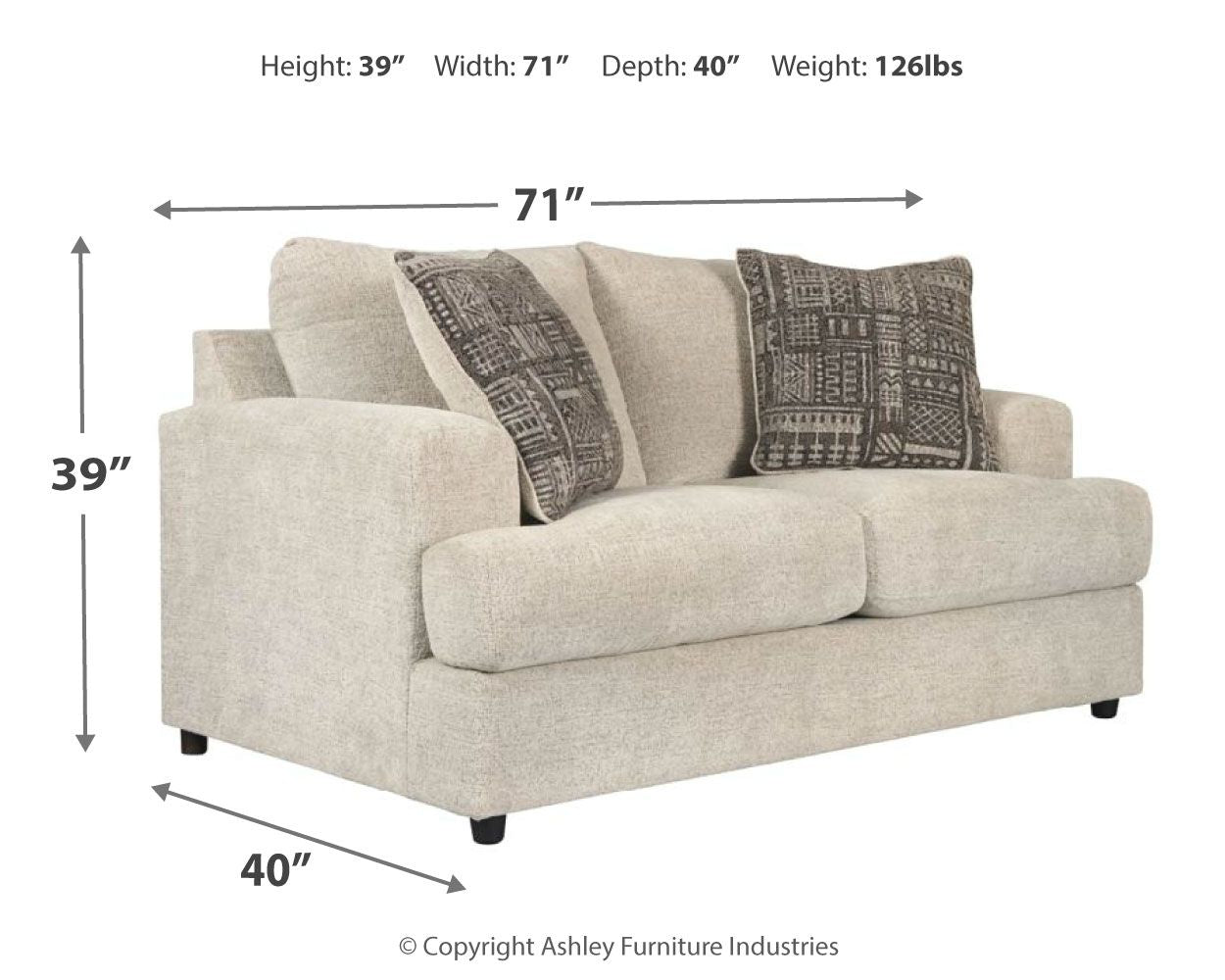 Soletren - Stationary Loveseat - Best Buy Furniture