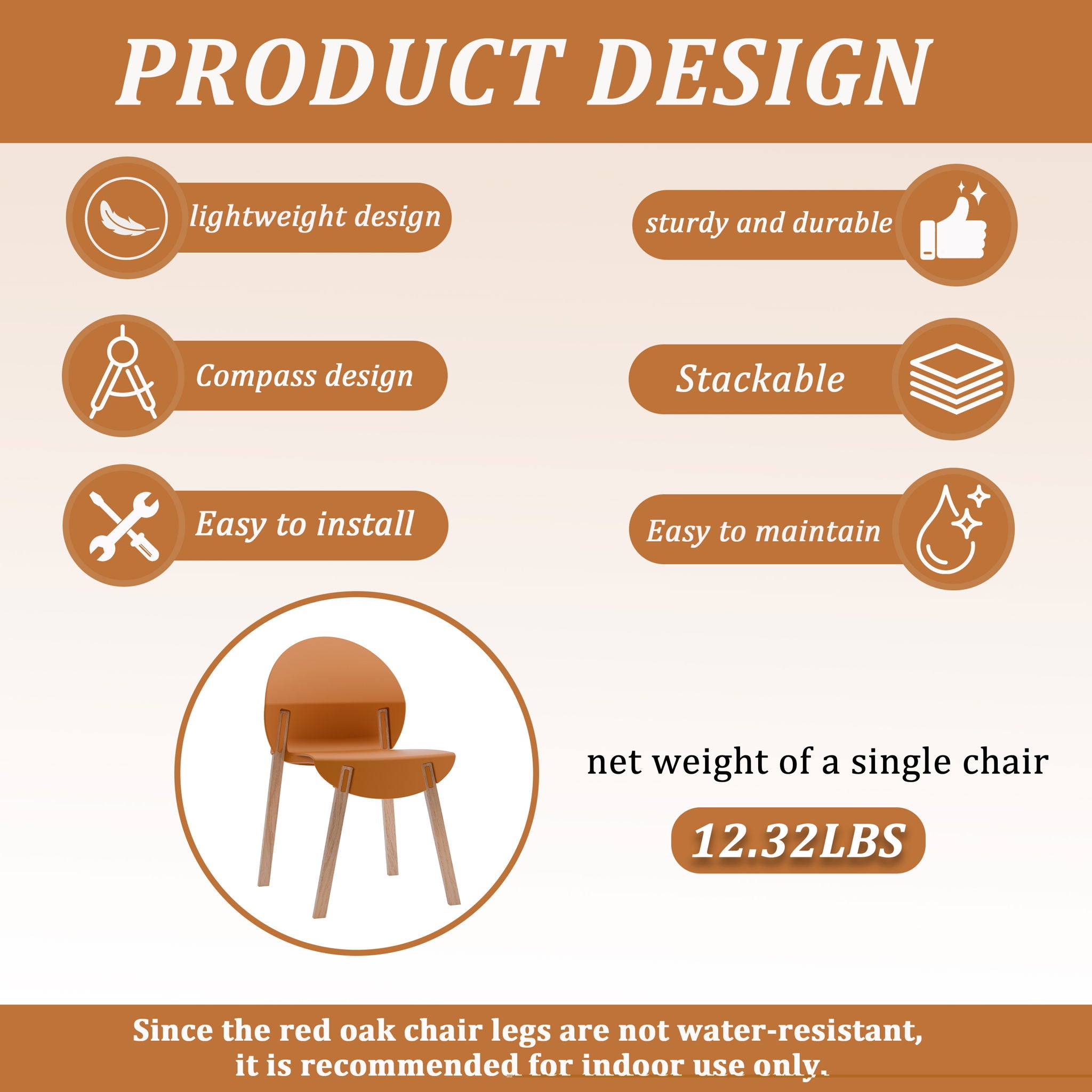 4 Piece Set Of Single Chairs With A Design Combining Modern And Traditional Elements