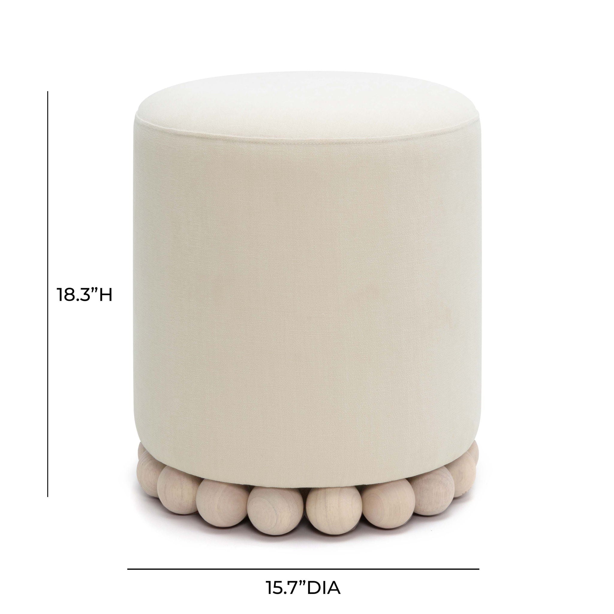 Dex - Upcycled Fabric Ottoman