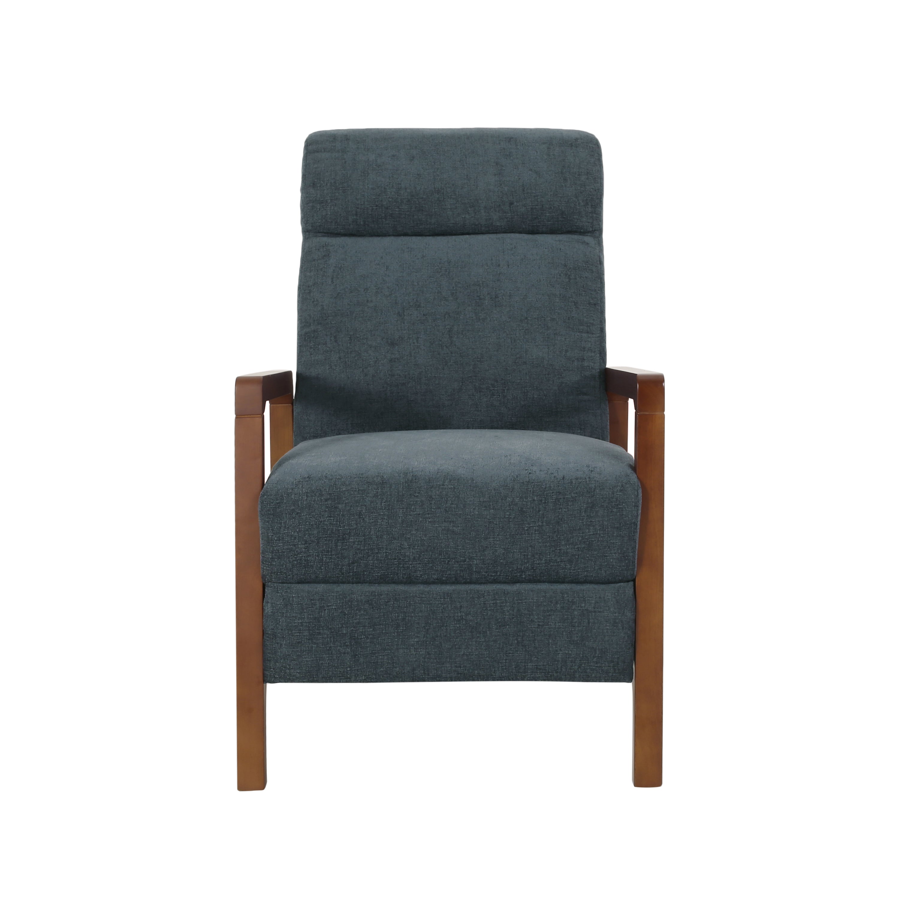 Contemporary Wood Frame Manual Club Recliner with Charcoal Fabric Upholstery, 23.75'' Wide - Best Buy Furniture