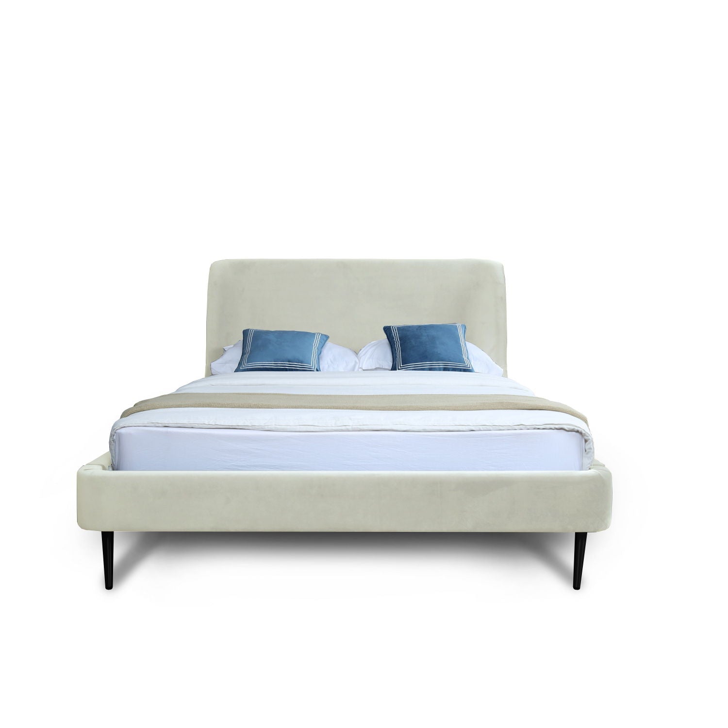 Heather - Modern Upholstered Velvet Bed