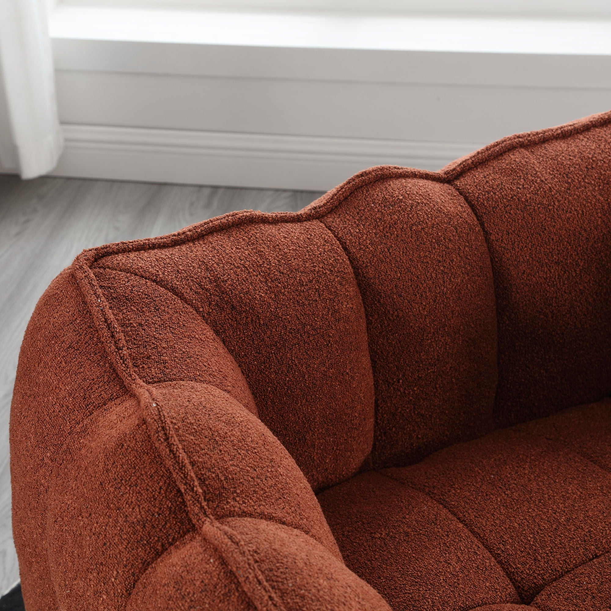 Soft Chenille Bean Bag Chair With High Resilient Foam
