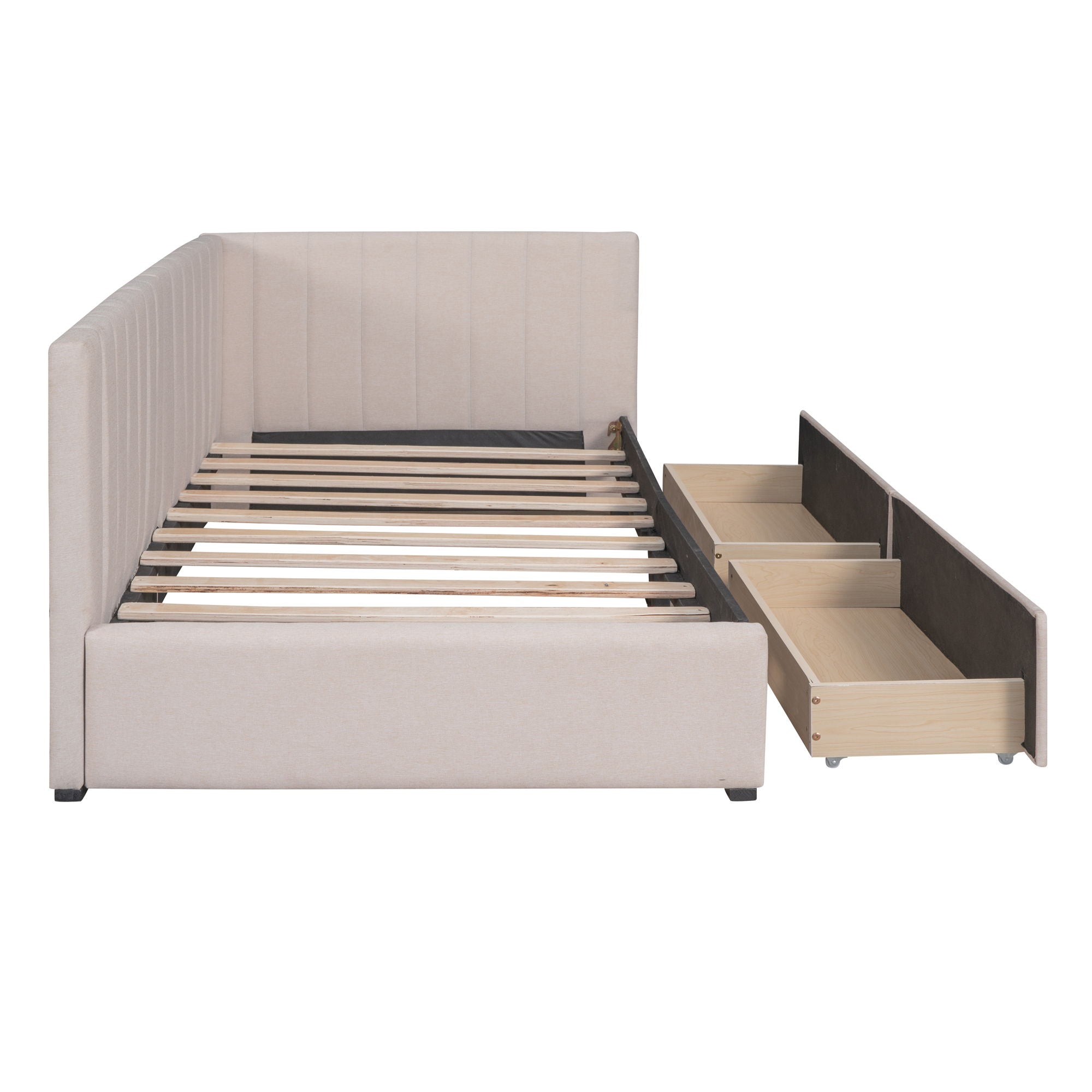 Upholstered Daybed, Sofa Bed Frame, No Box Spring Needed