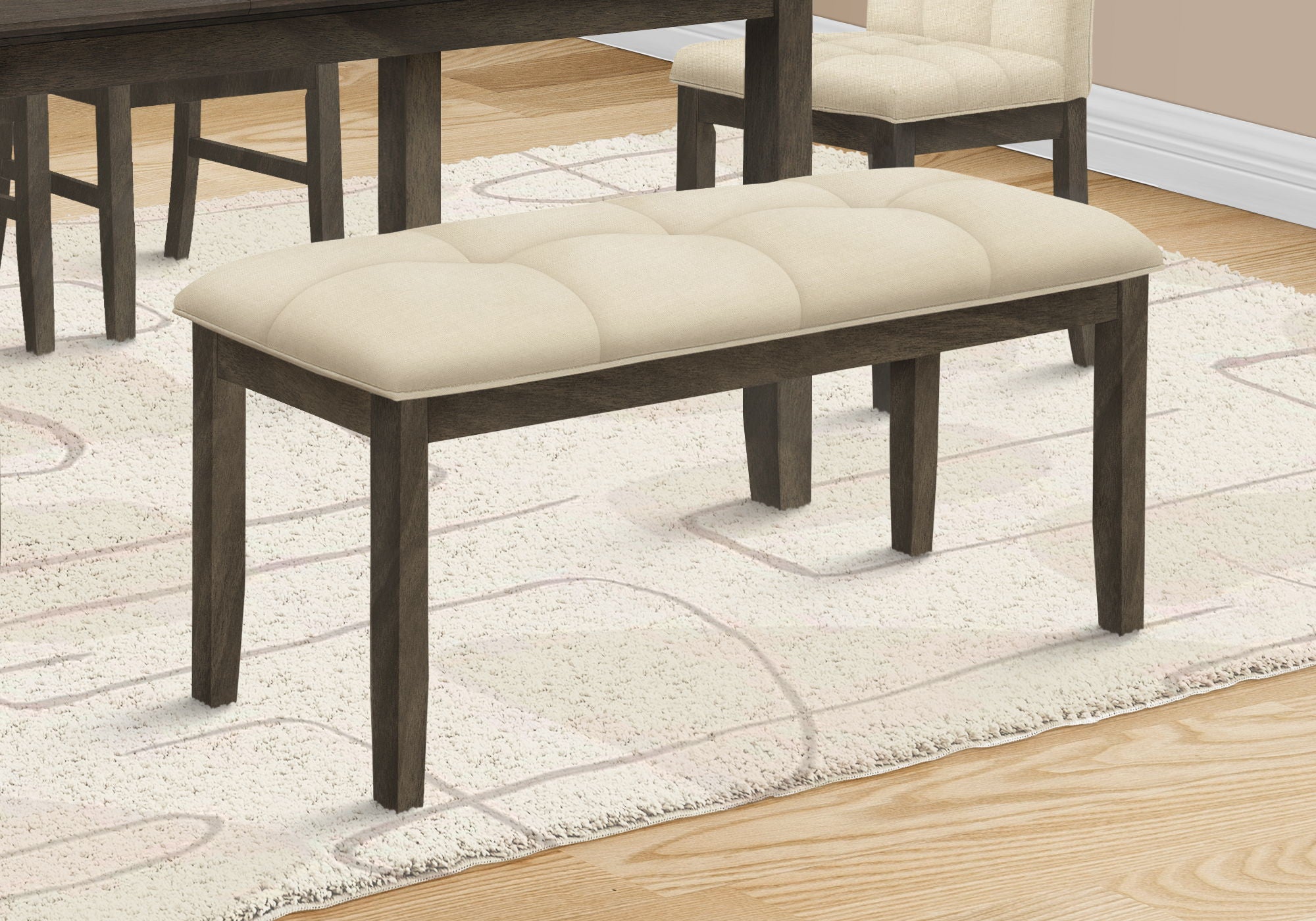 Bench, Rectangular, Hallway, Upholstered, Transitional - Cream - Best Buy Furniture