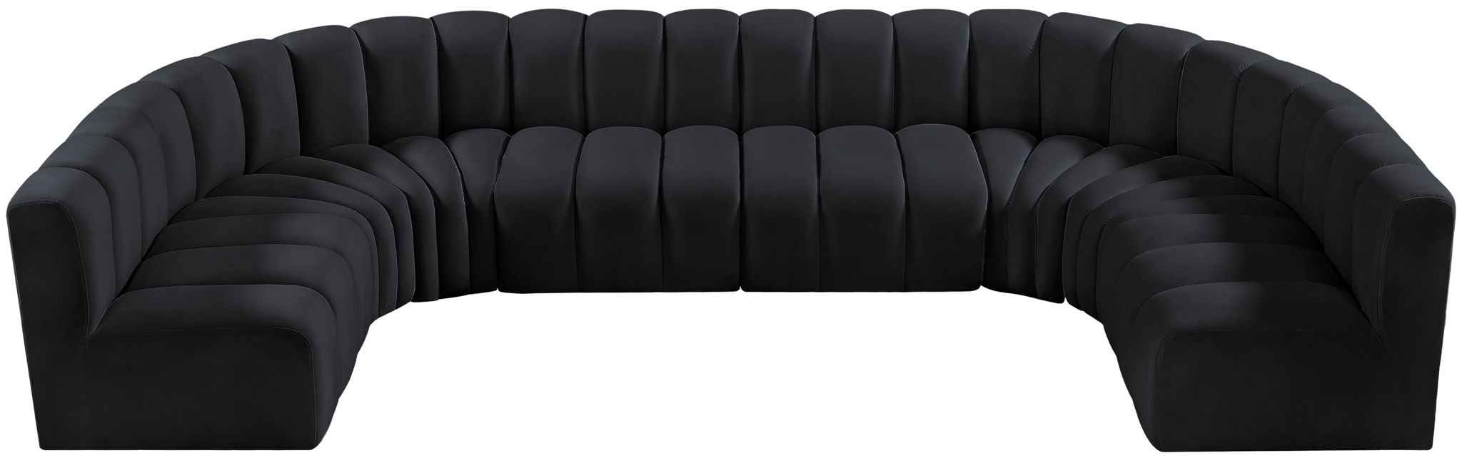 Arc - Velvet Modular U-Shaped Sectional