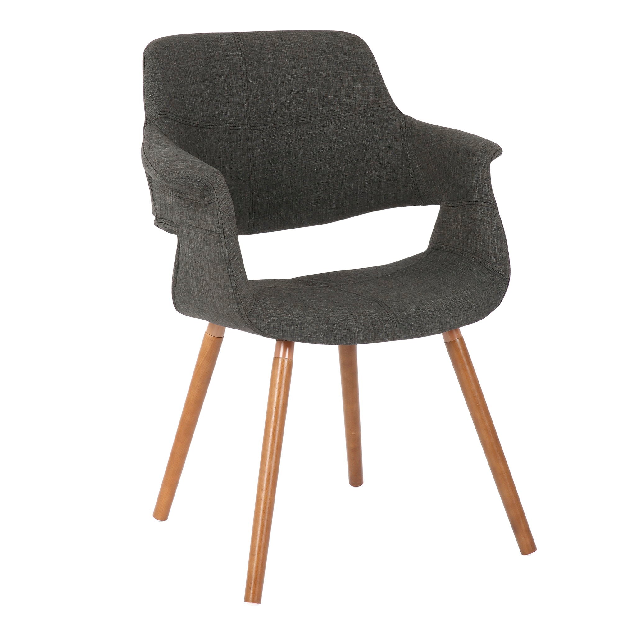 Vintage Flair - Mid-Century Modern Chair (Set of 2) - Walnut / Charcoal