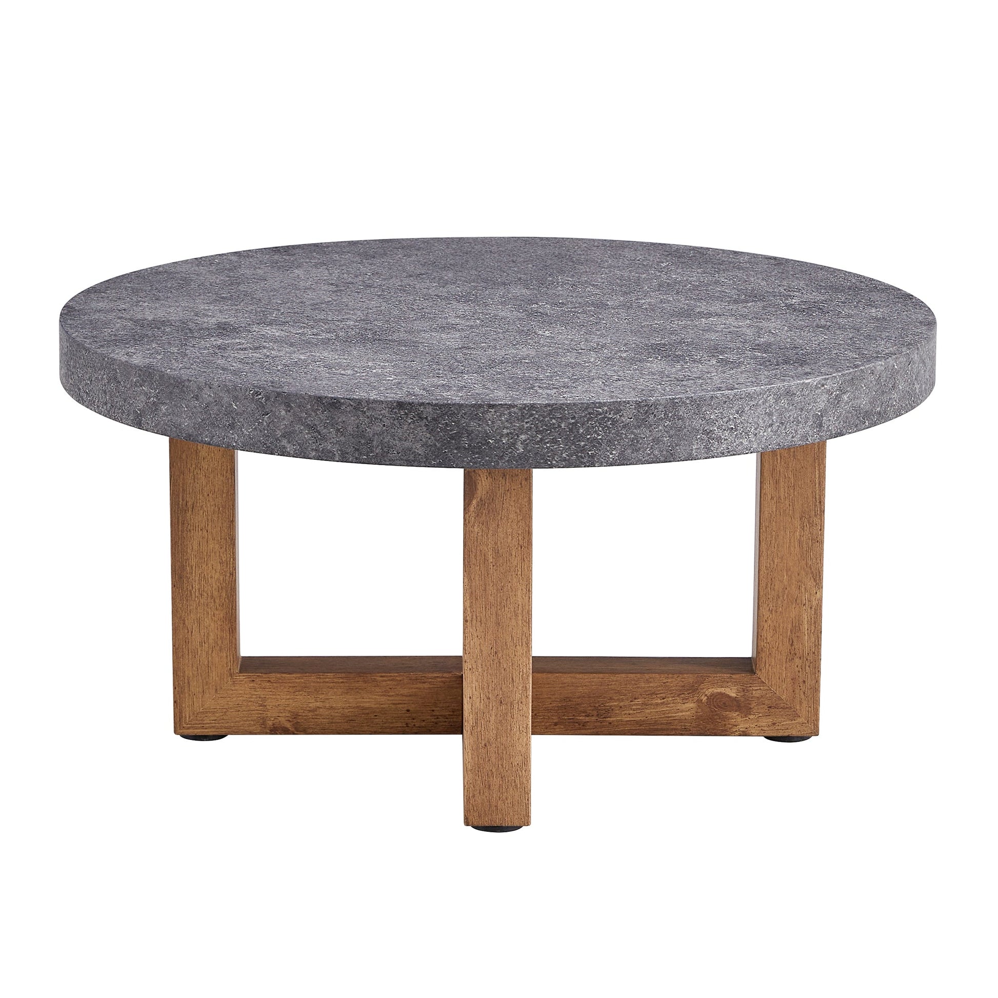 Modern Gray Texture MDF Round Coffee Table - 31.4' Diameter - Best Buy Furniture
