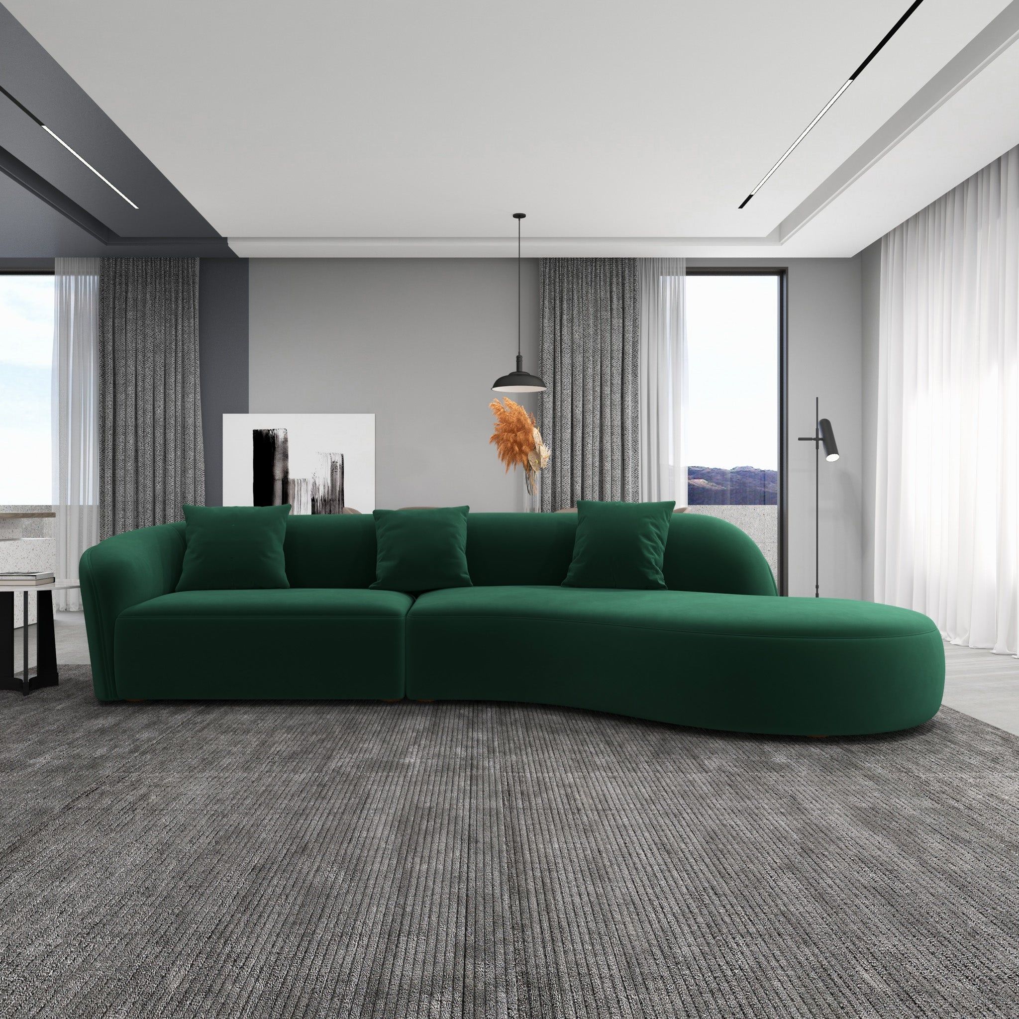 Elijah - Japandi Style Curvy Sectional Sofa