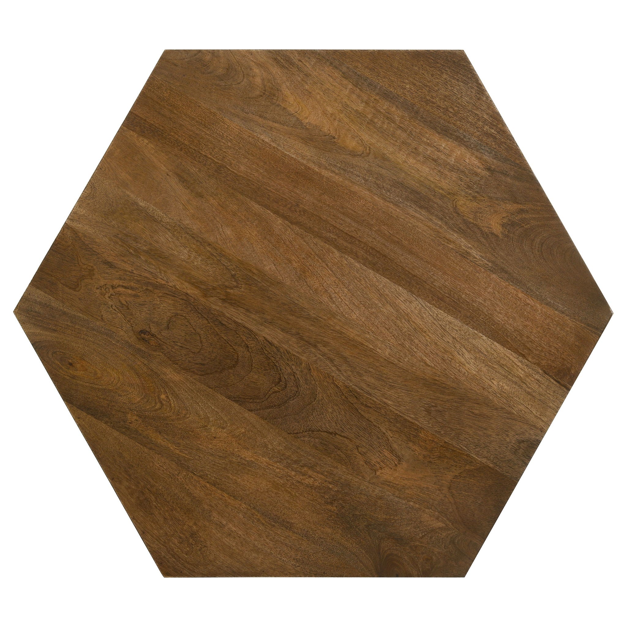 Athena - Hexagonal Top Coffee Table Coffee Table With Geometric Design - Natural