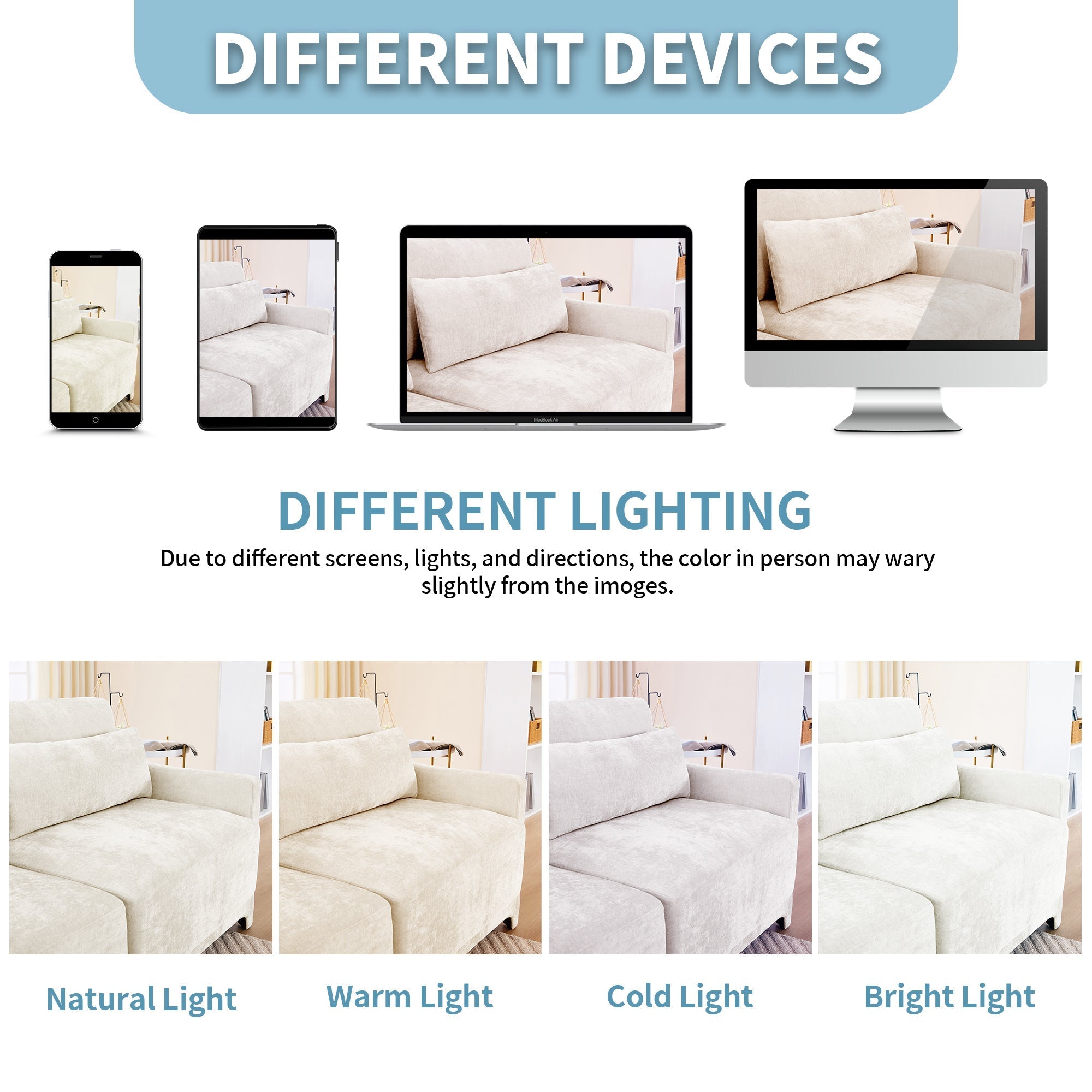 Elegant Four-Seater Sofa with Movable Ottoman and Lumbar Pillow