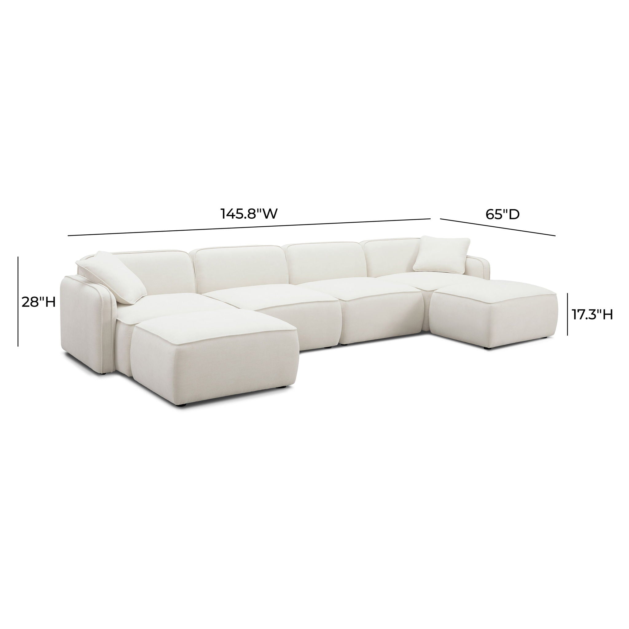 Travie - 6-Piece Modular U-Sectional
