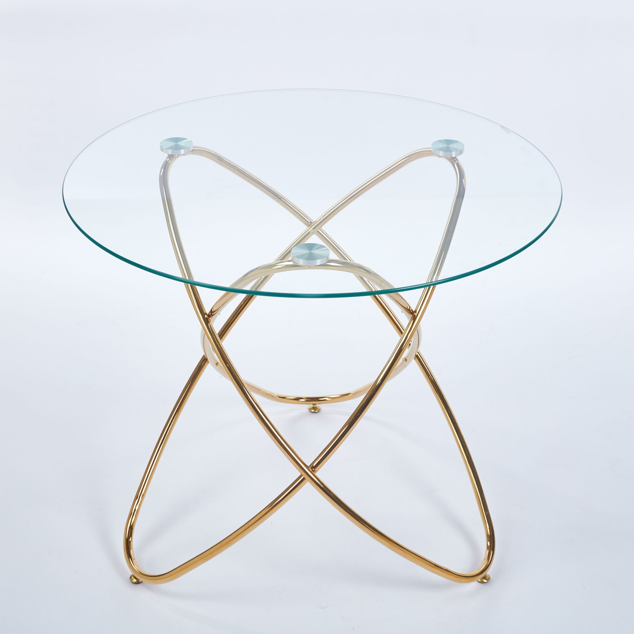 Metal Leg Dining Table With Tempered Glass Top - Best Buy Furniture