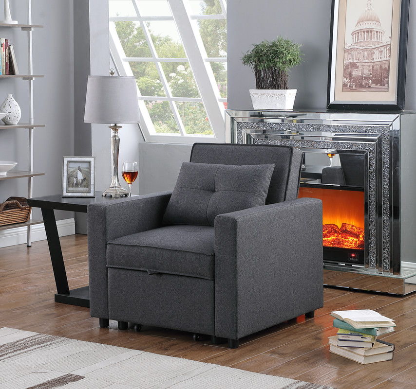 Zoey - Convertible Sleeper Chair With Side Pocket