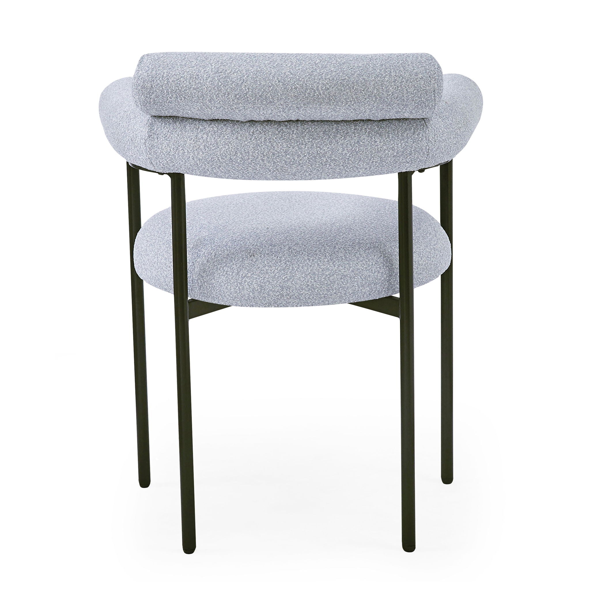 Contemporary Upholstered Armchair Dining Chairs With Metal Legs (Set of 2)