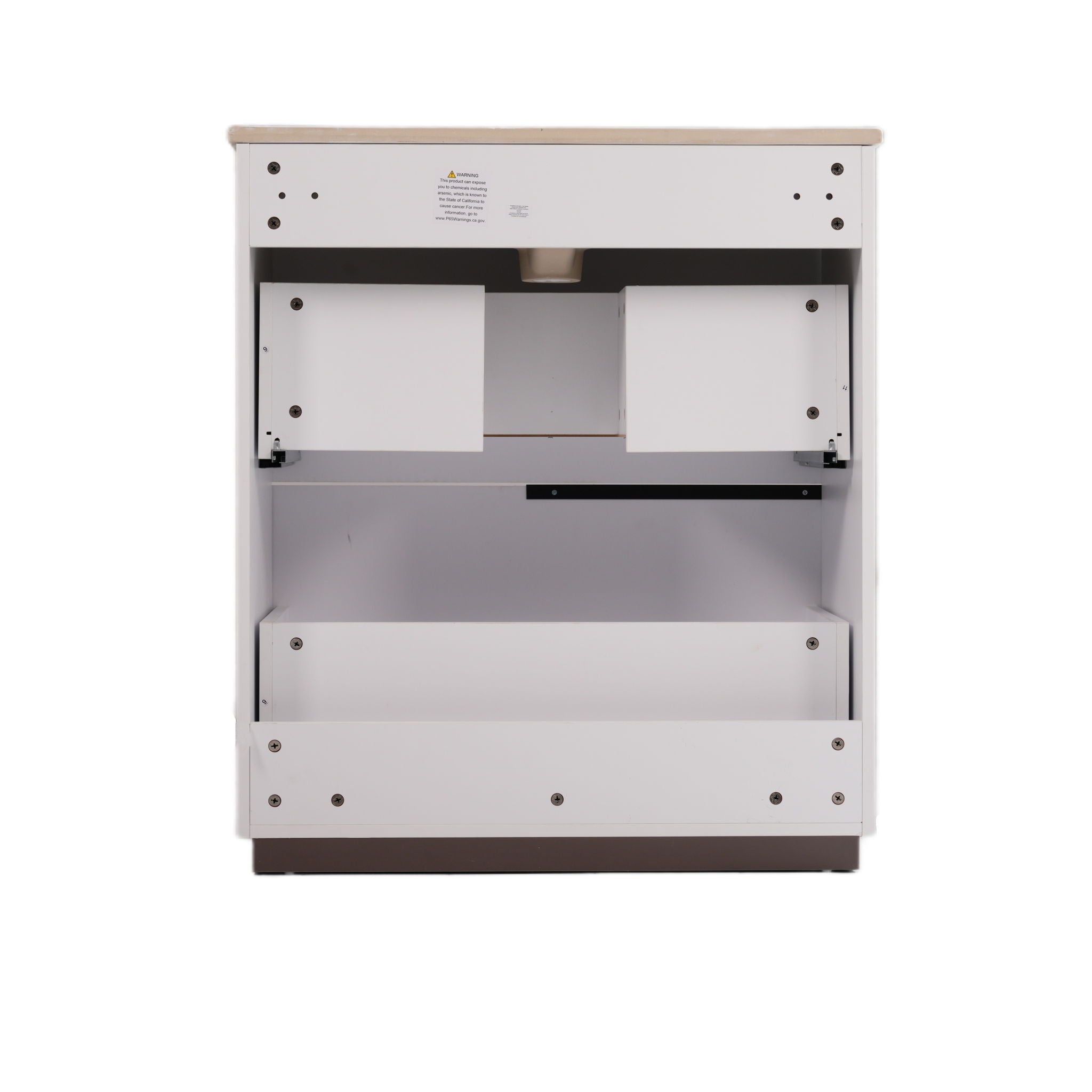 Fluted Bathroom Vanity With Ceramic Sink, Soft Close Slides