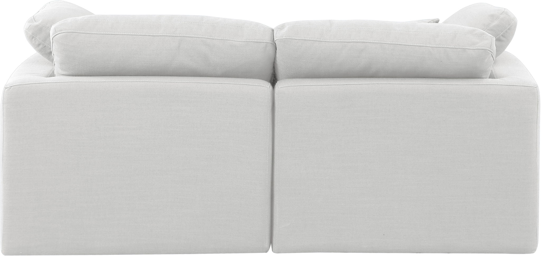 Indulge - Linen 2 Piece Modular Sofa - White