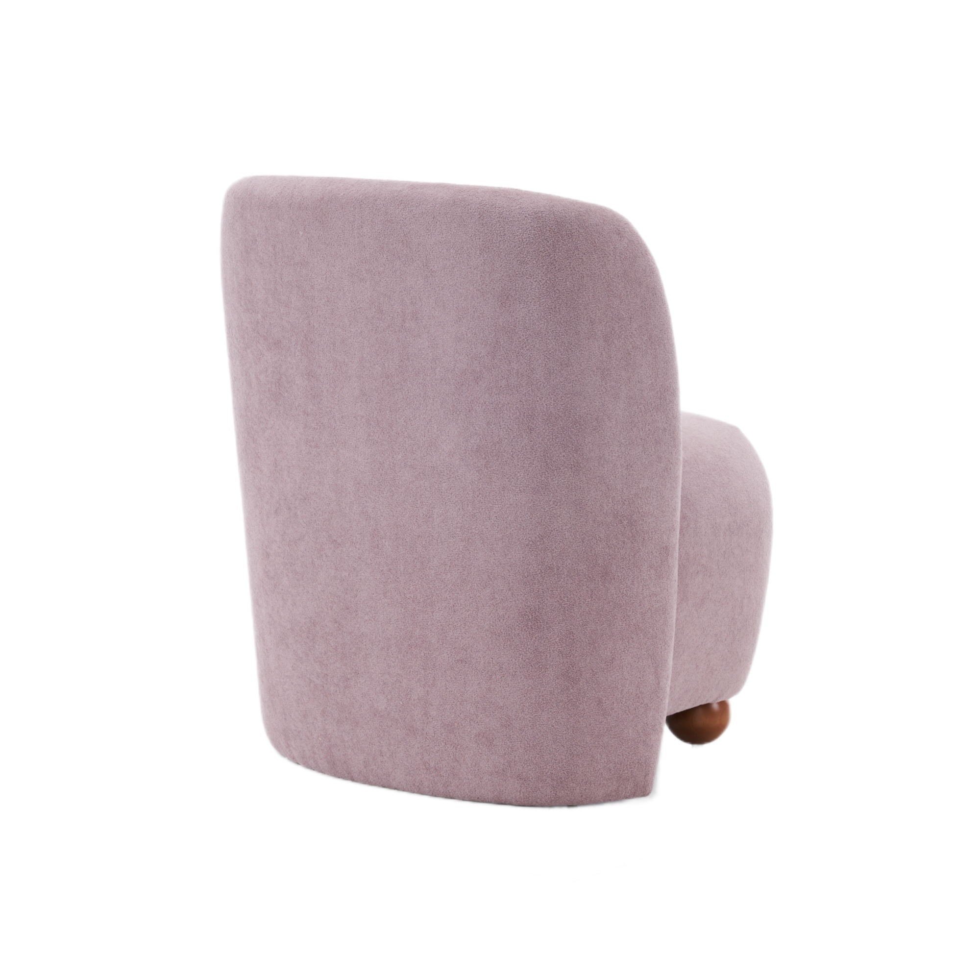 Modern Low Back Accent Upholstered Armless Living Room Chairs, Round Feet