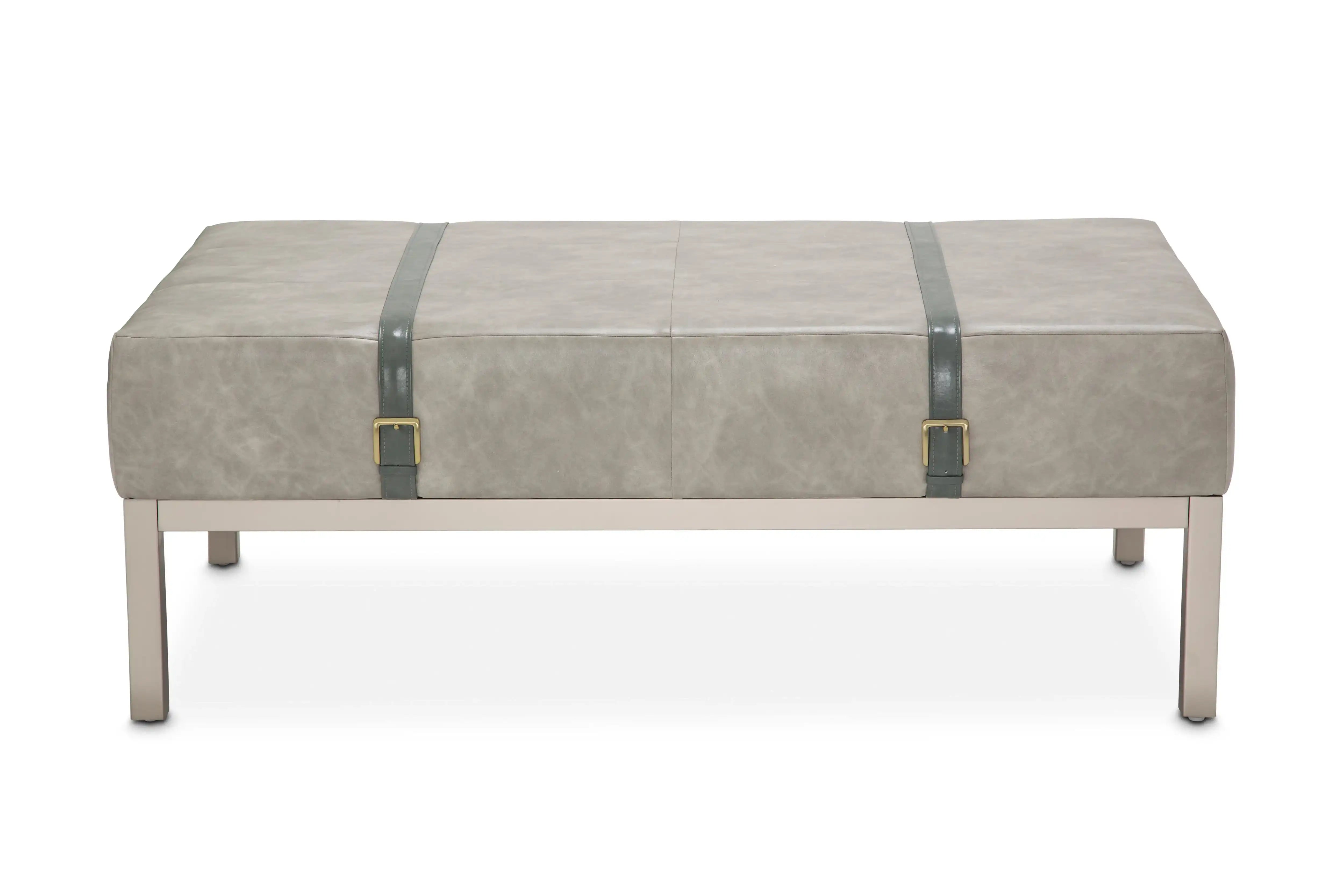 Menlo Station - Rectangular Cocktail Ottoman - Eucalyptus - Best Buy Furniture