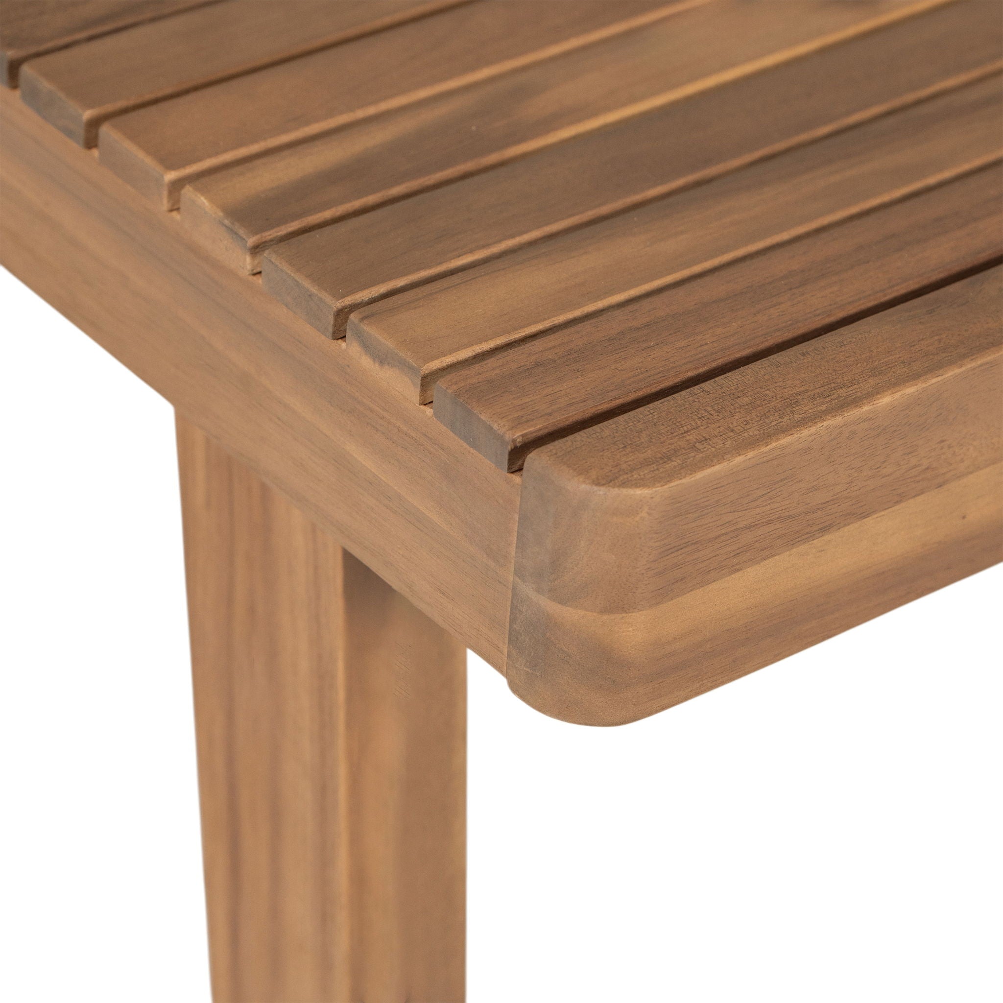 Outdoor Dining Table With Slatted Top, Ideal For Patio