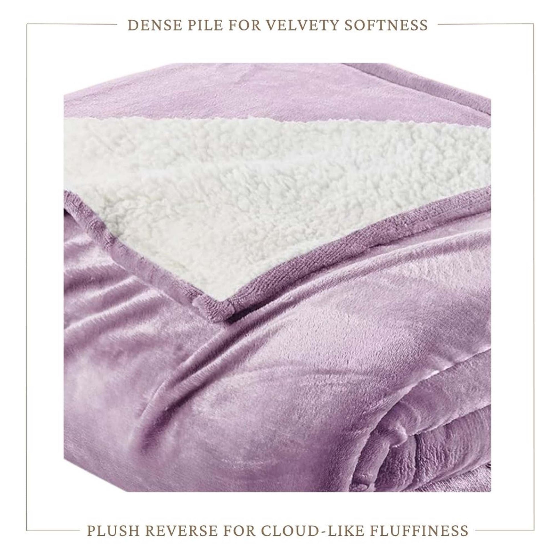 Velvet Plush Sherpa Bed Blanket - Sherpa Fleece Collection - Best Buy Furniture