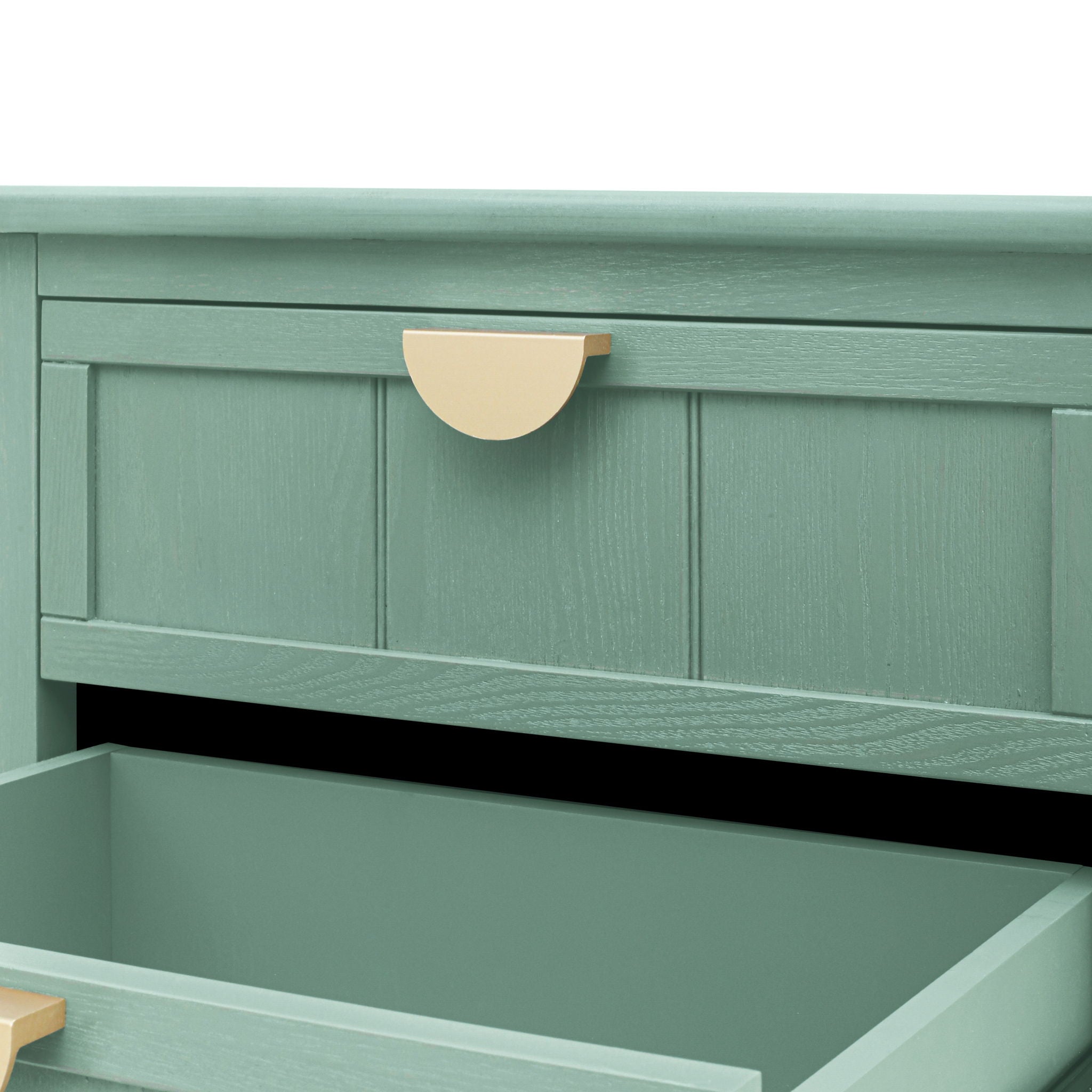 2 Drawer Side Table, American Style, End Table, Suitable For Bedroom, Living Room, Study