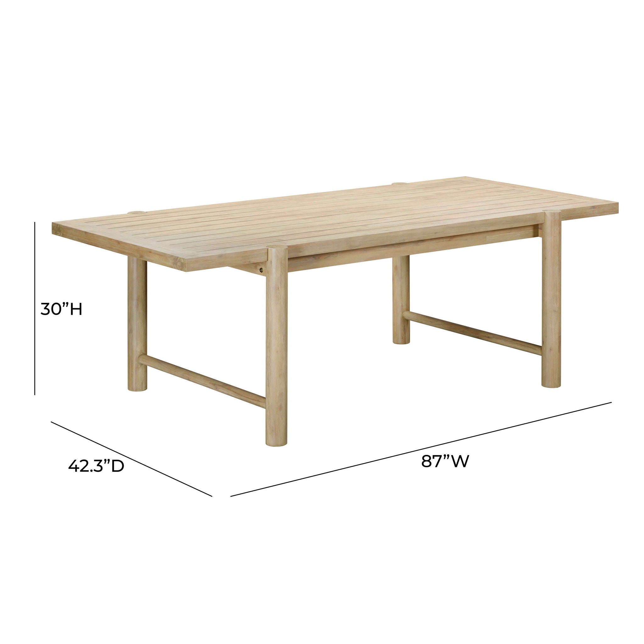 Gata - Outdoor Rectangular Dining Table - Light Teak