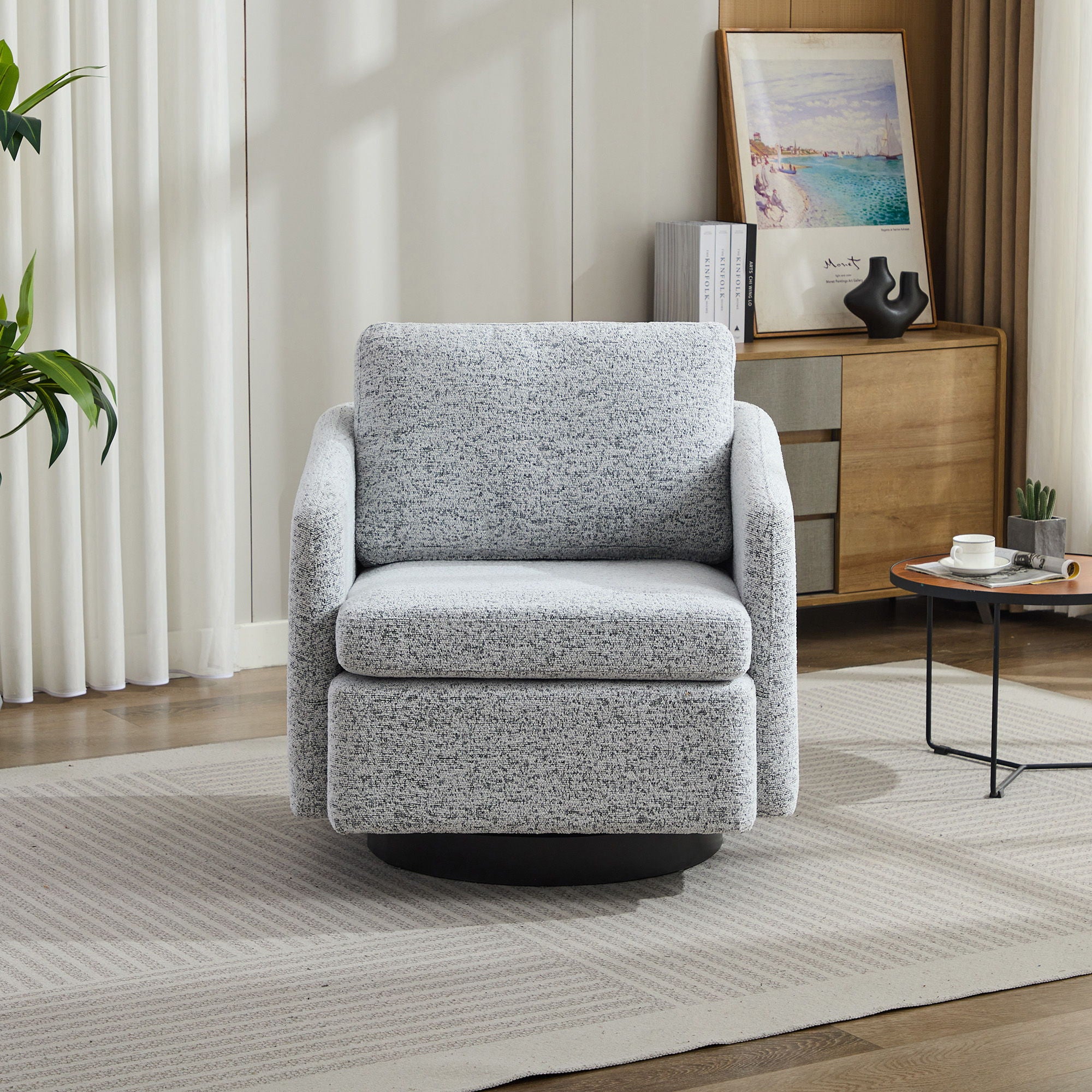 Swivel Accent Chair, 360 Degree For Living Room