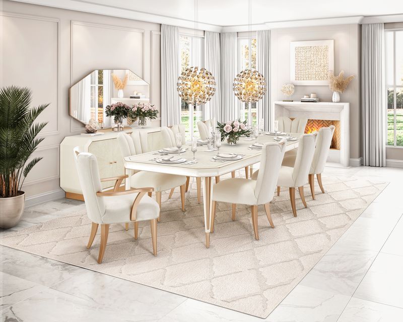 La Rachelle - Rectangular Dining Table - Champagne
