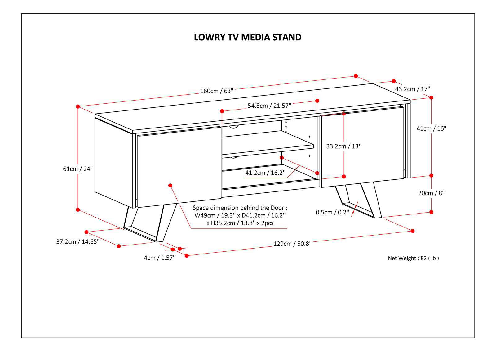 Lowry - Handcrafted, TV Media Stand