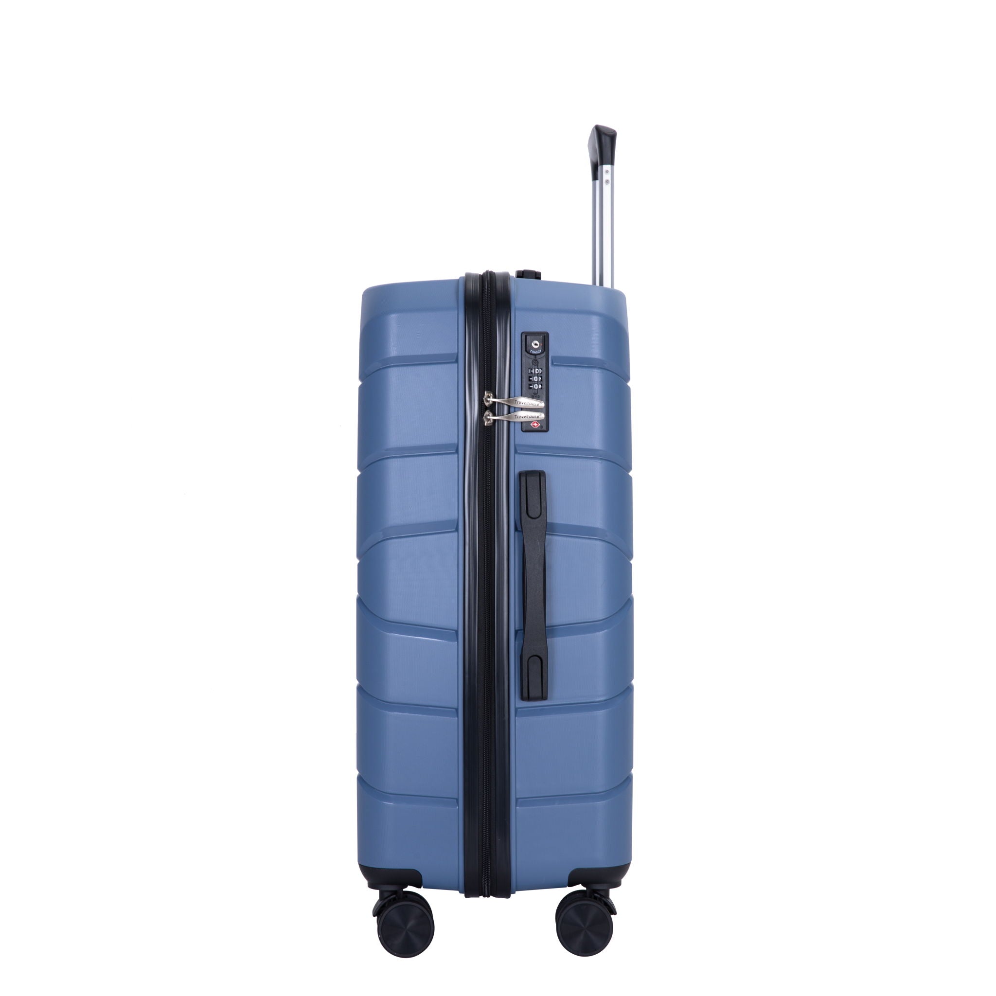 Hardshell Suitcase Spinner Wheels Pp Luggage Sets Lightweight Durable Suitcase With Tsa Lock, 3 Piece Set (20/24/28) - Blue