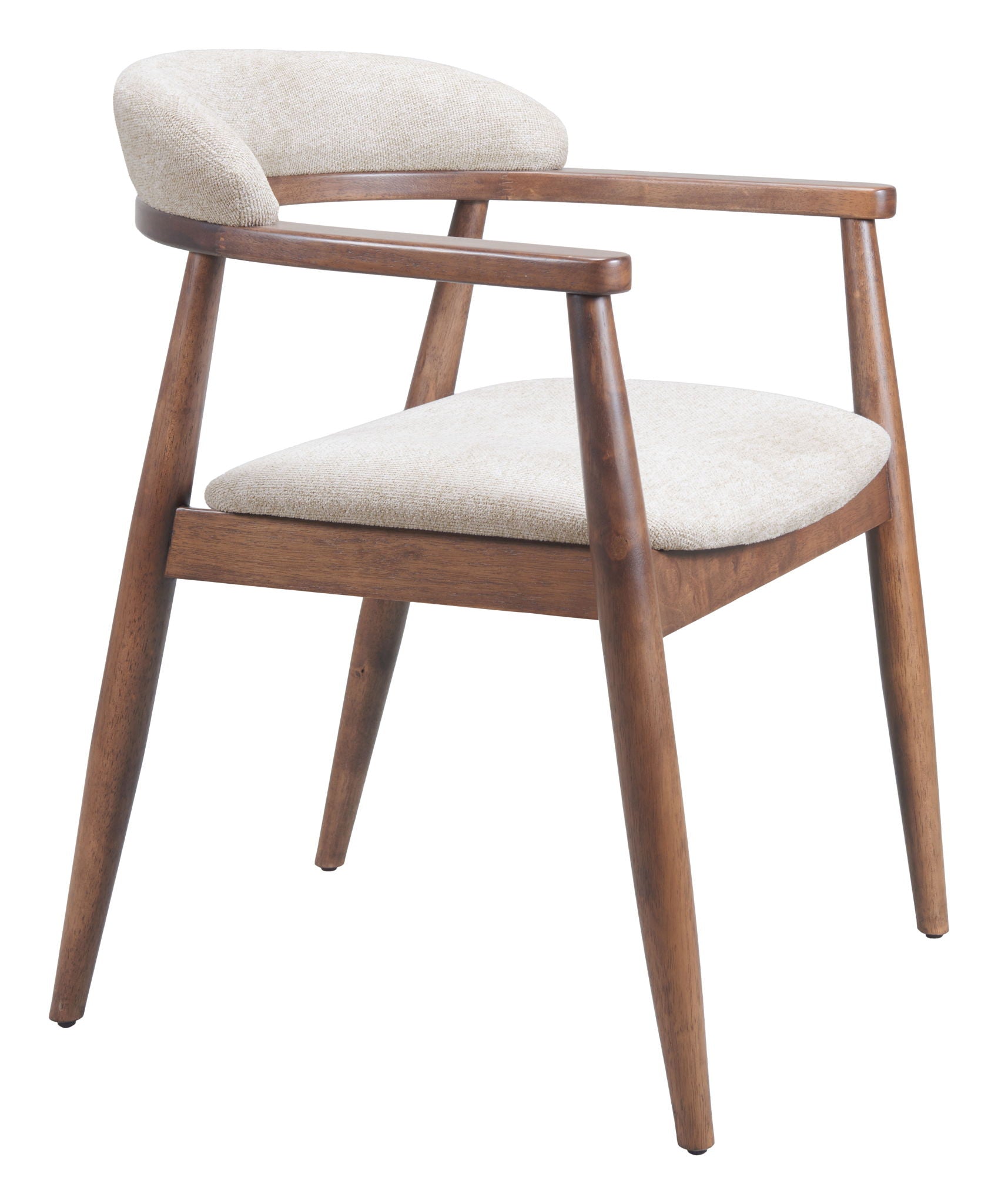 Goka - Dining Chair - Beige & Walnut
