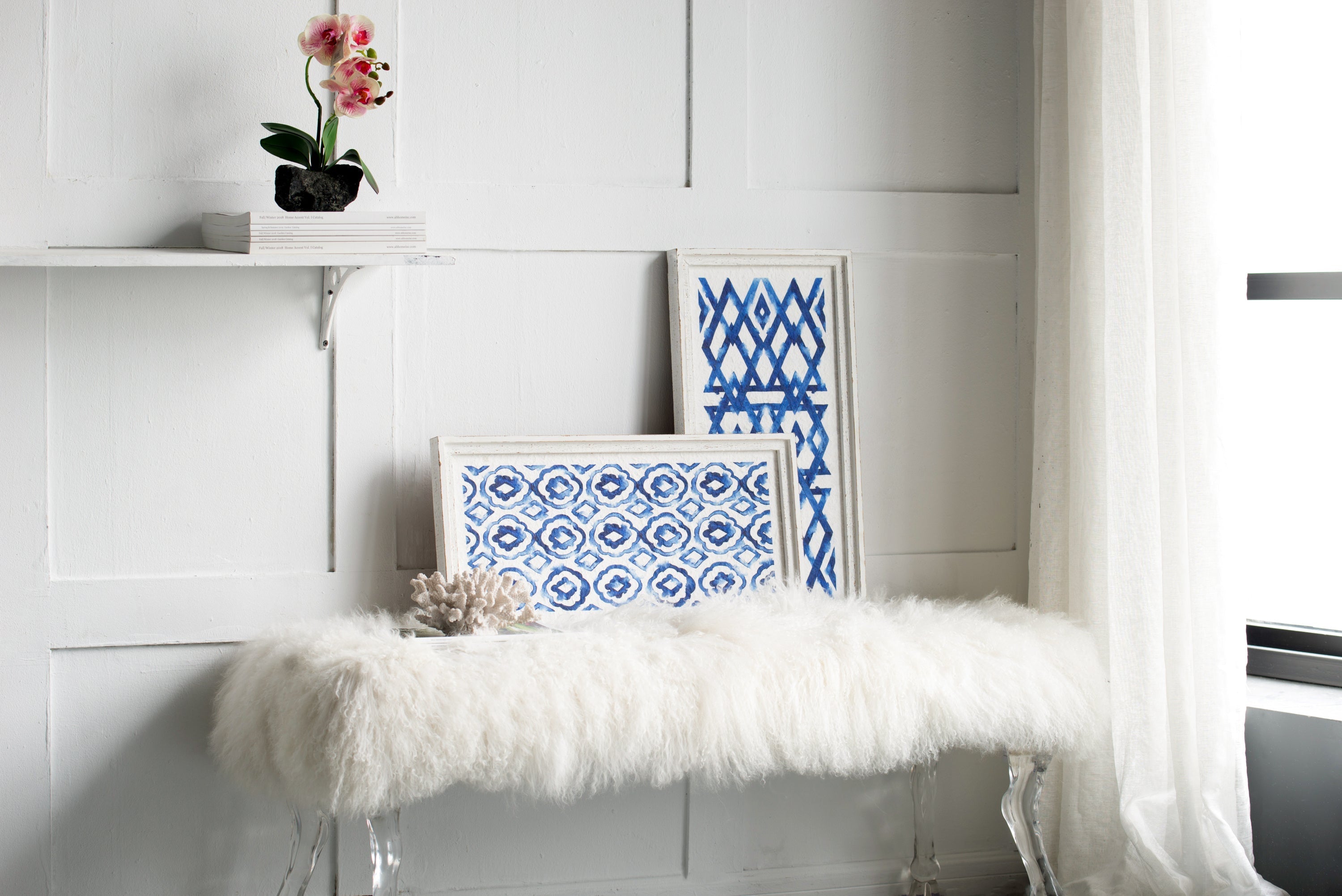 The Mariner’s Motif™ – Set of Coordinated Indigo Panels