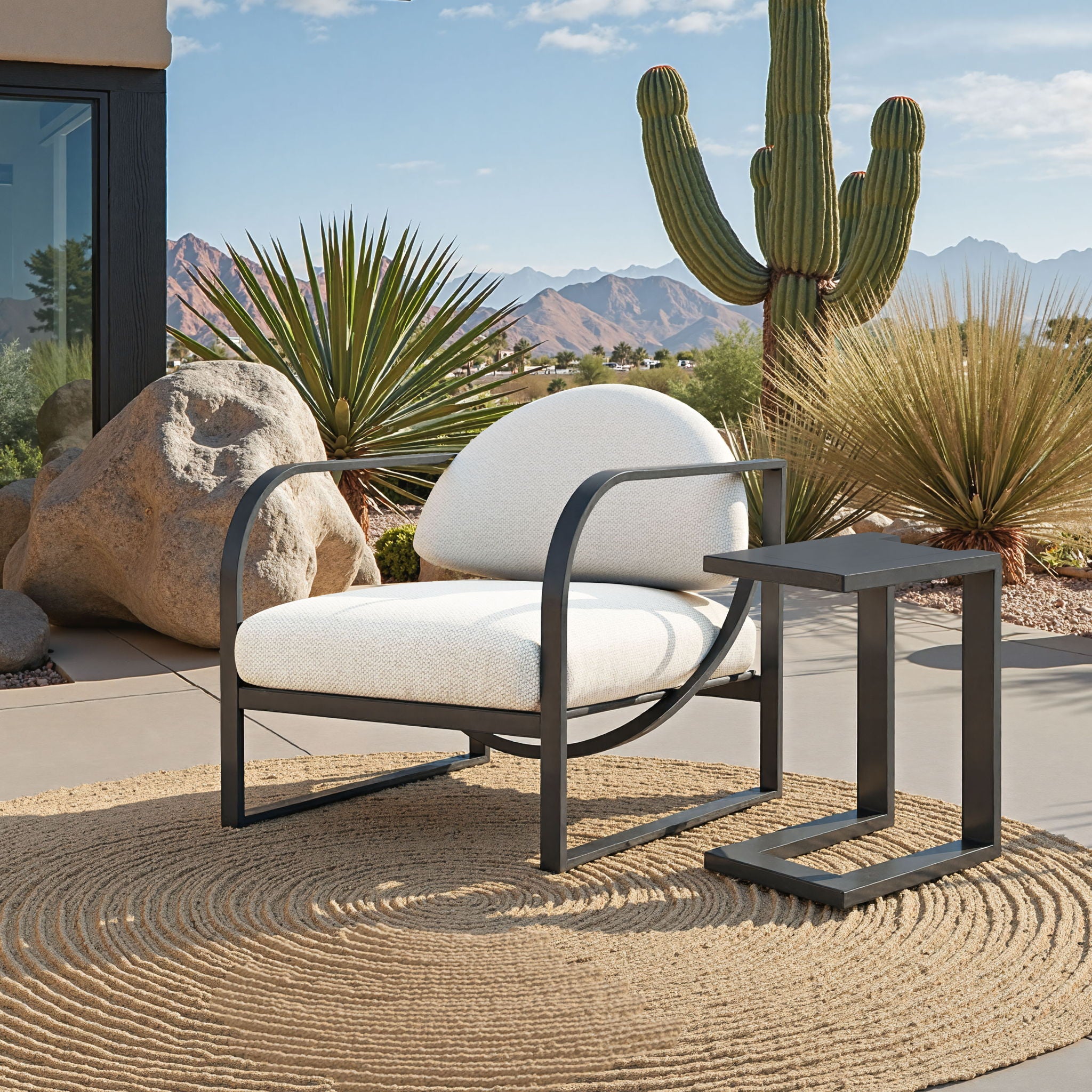 Flakt - Outdoor Accent Chair - Ivory