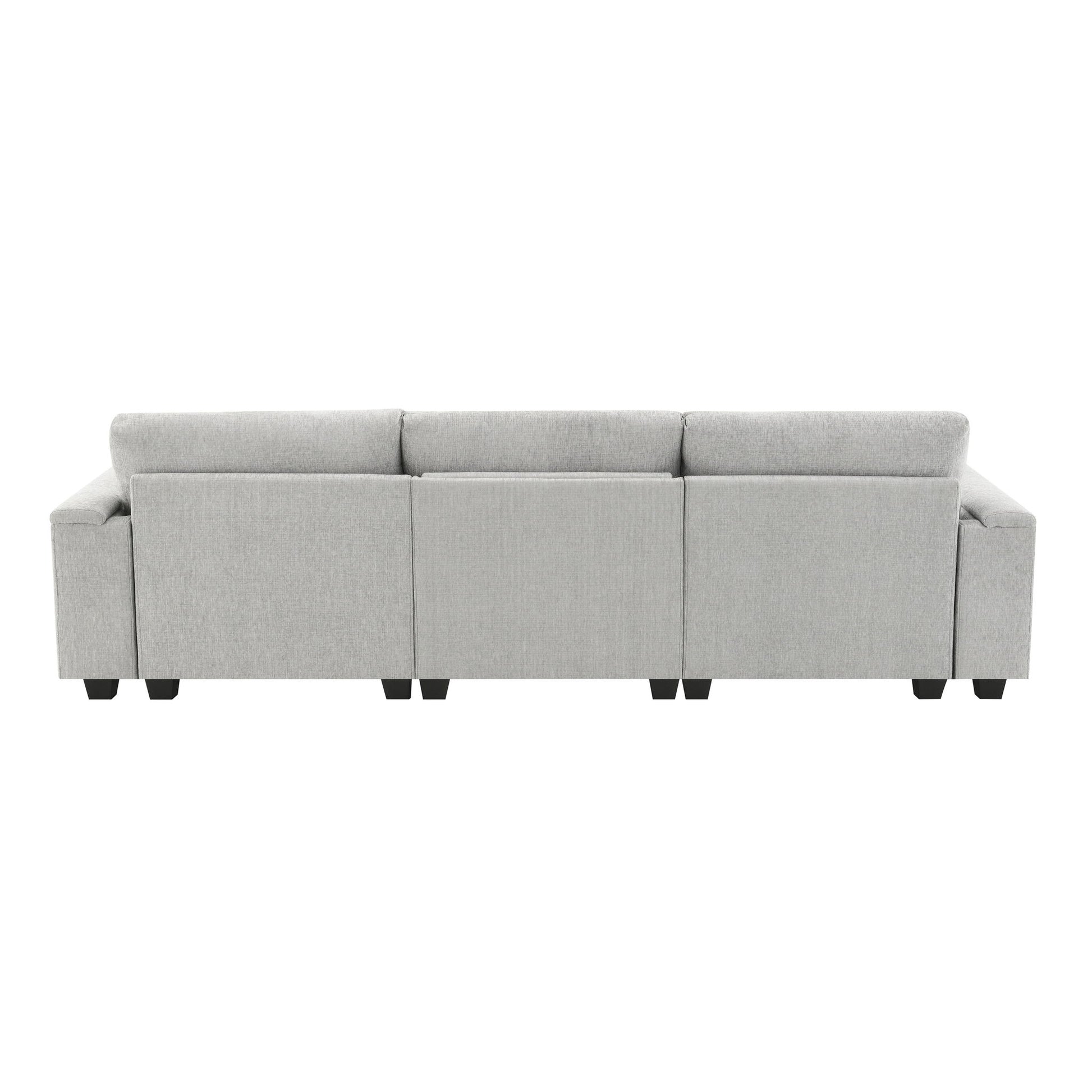 Sectional With Bluetooth Speaker Comfy Cloud Couch Set With Drop Down Table Cup Holders, USB Charger Storage Armrest Wide Seat Sofa - Best Buy Furniture