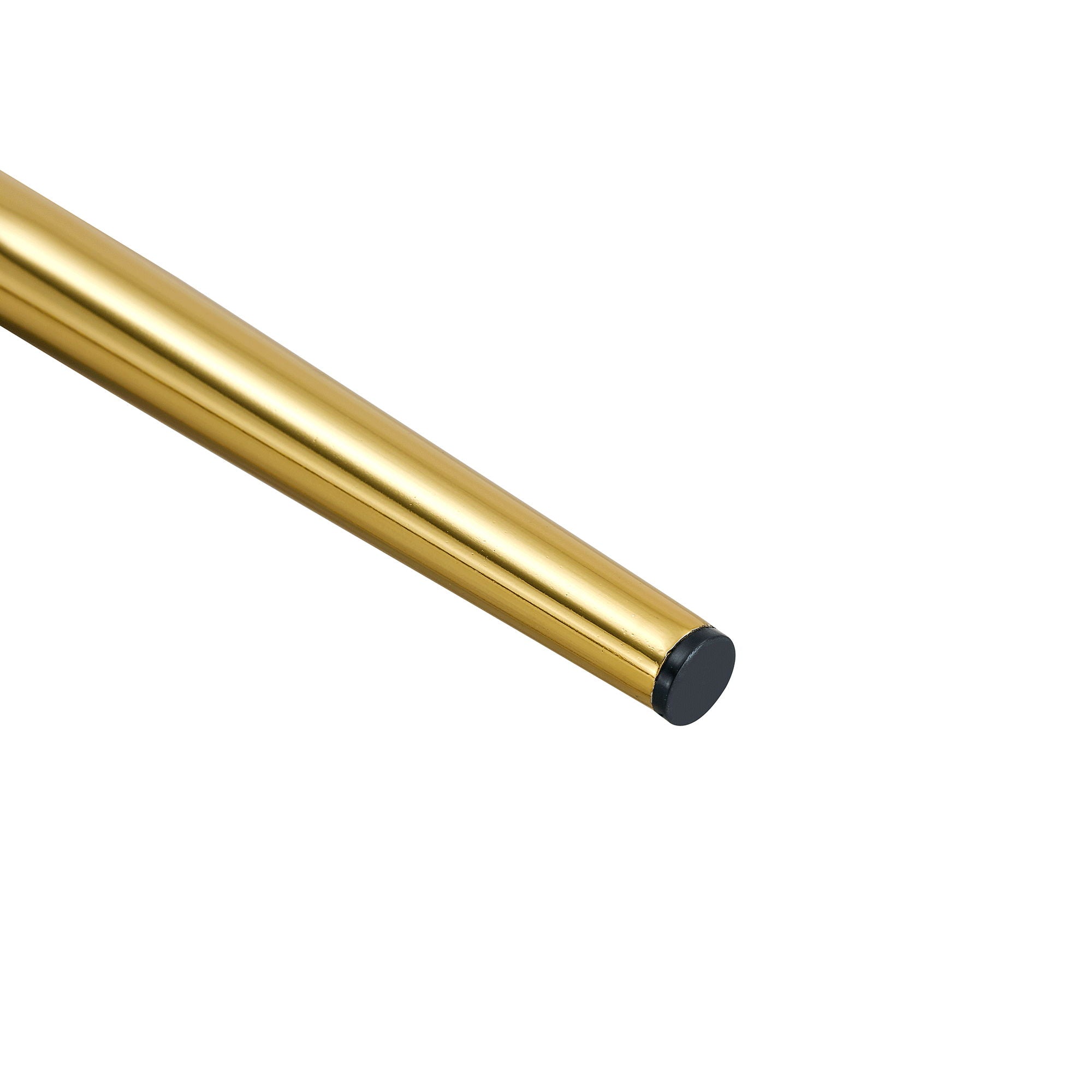 Luxury Simple Chair (Set of 4) Linen Cotton High Resilience Dining Chair With Metal en Legs - Black / Gold - Best Buy Furniture