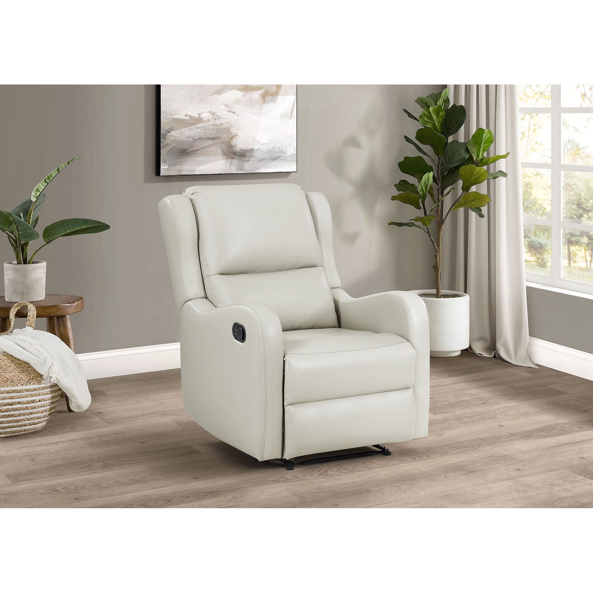 Cortland - Upholstered English Arm Recliner Chair Comfort Enhancing Lounge Chair - Ivory