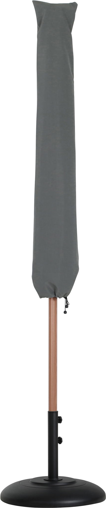 Amalfi - Patio Umbrella - Black Base / Light Brown Pole